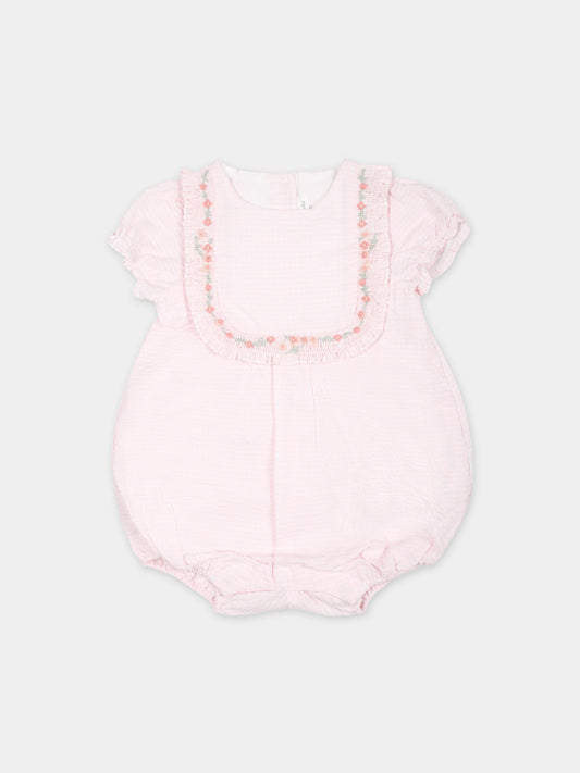 Pagliaccetto rosa per neonata con tessuto Liberty,Tartine Et Chocolat,TY33130 31