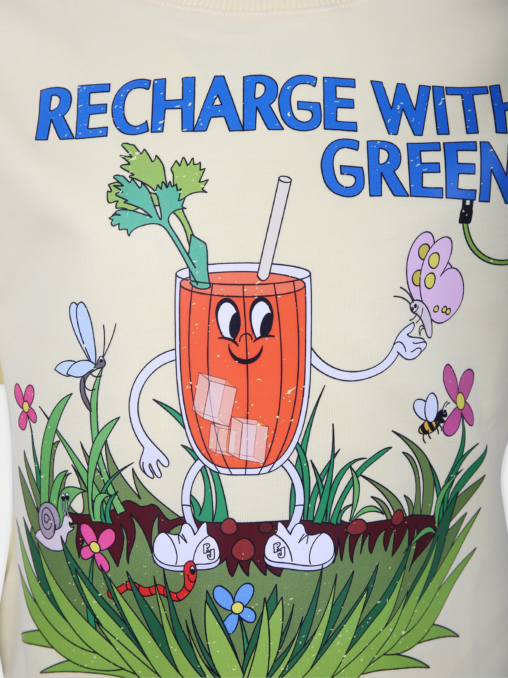 T-shirt gialla per bambini con stampa,Romy June,0001 01 2002 601 F23