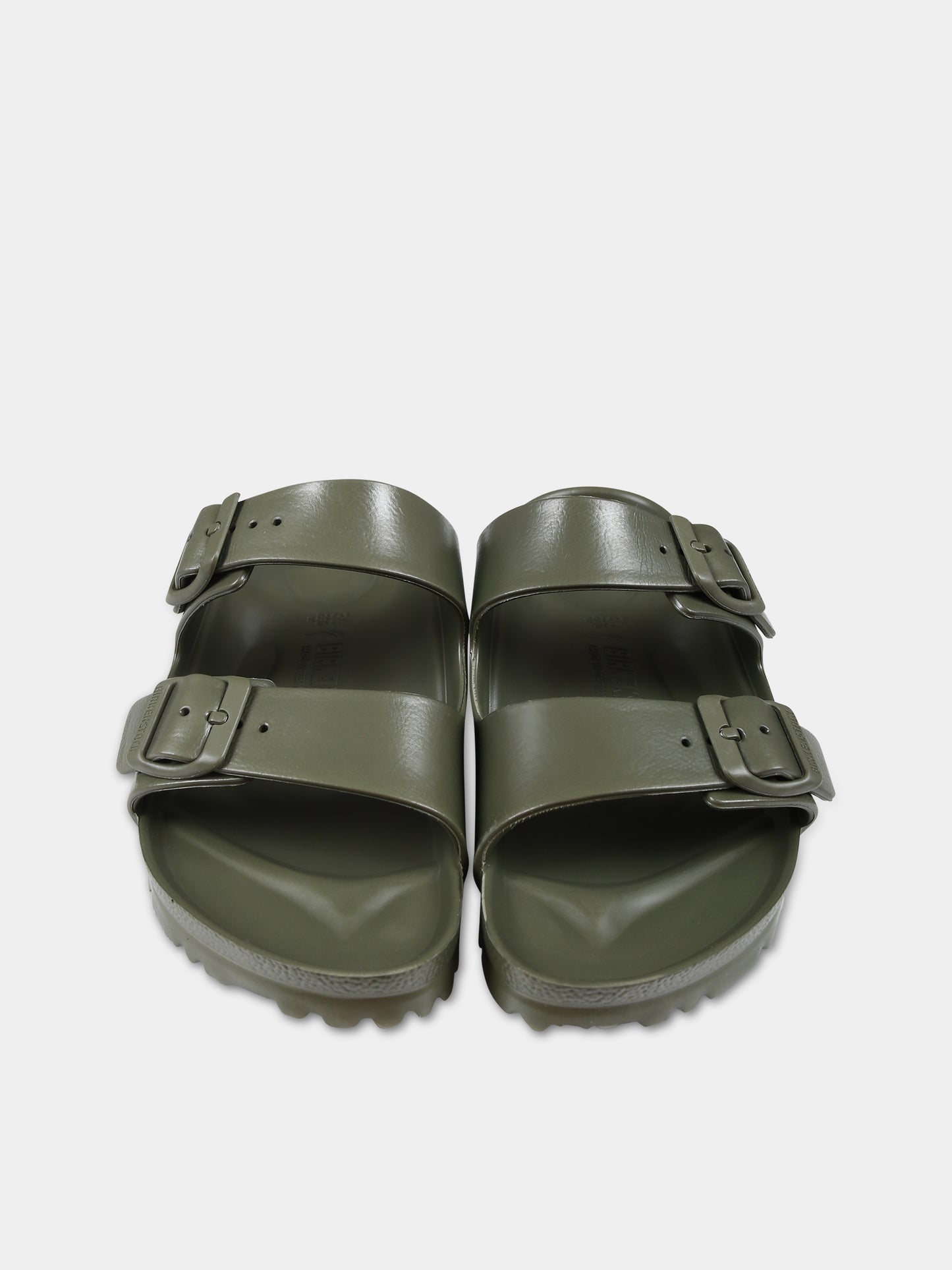 Ciabatte verdi Arizona Eva per bambini con logo,Birkenstock,1019152 KHAKI