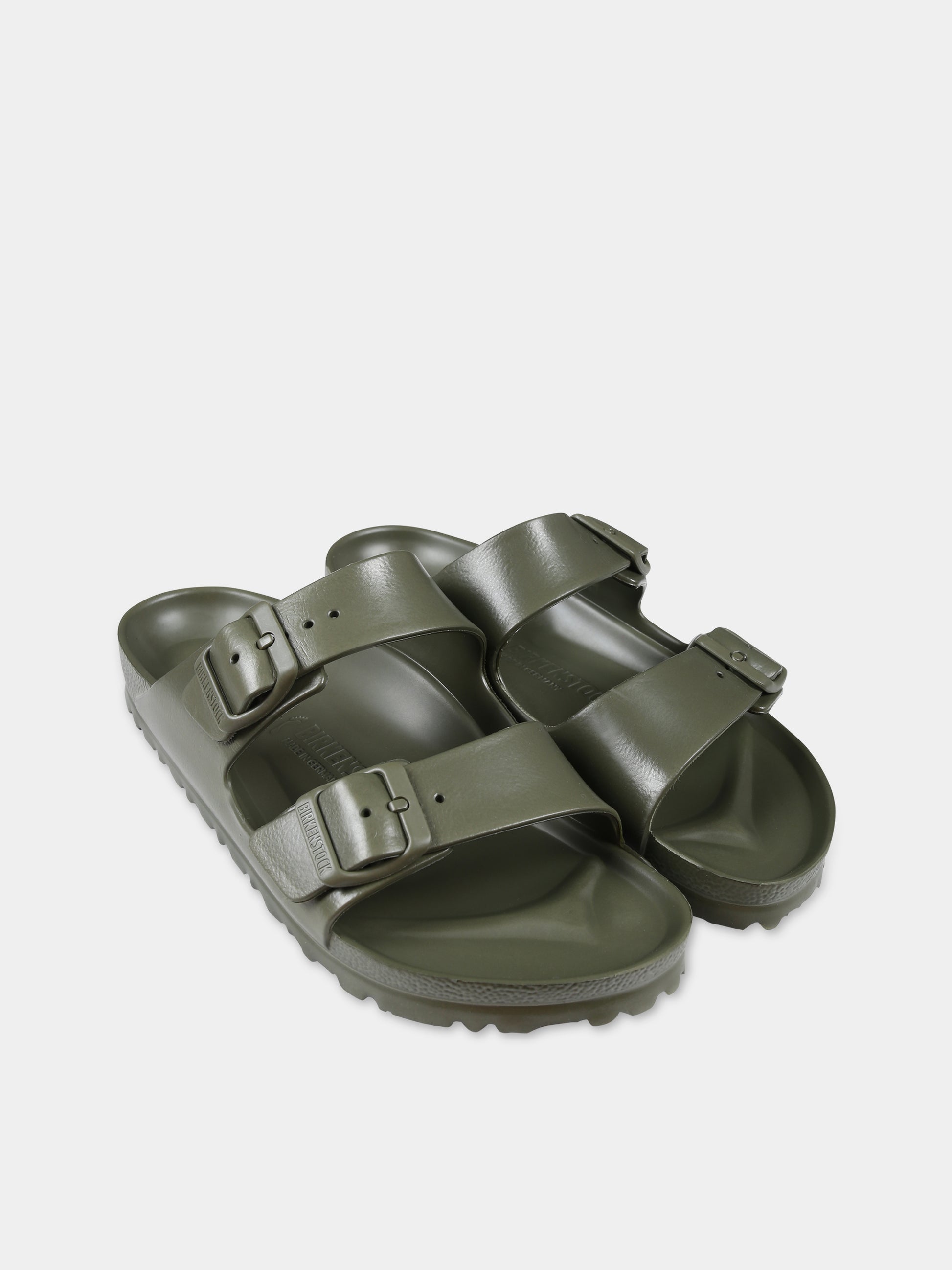 Ciabatte verdi Arizona Eva per bambini con logo,Birkenstock,1019152 KHAKI