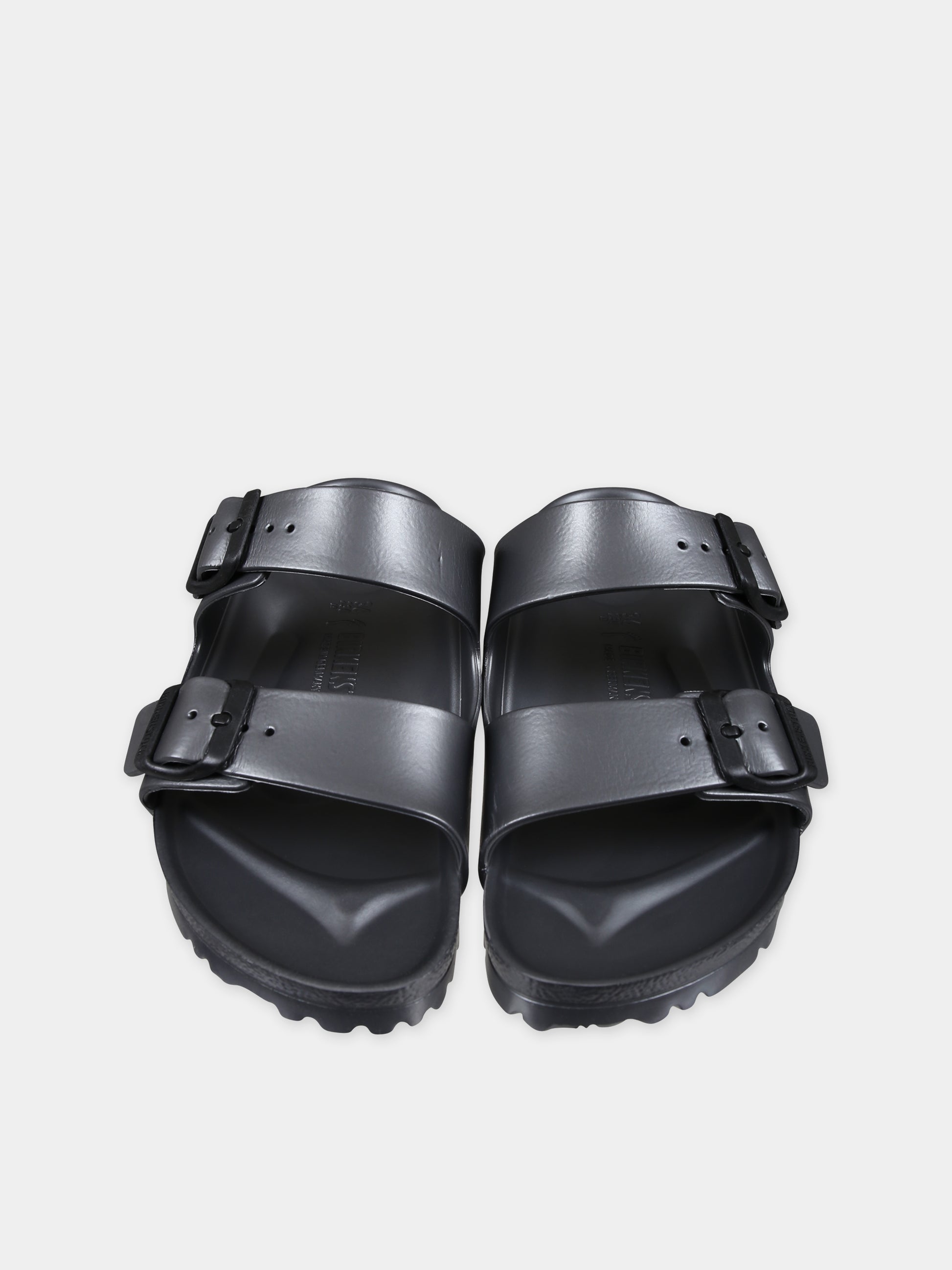 Ciabatte nere Arizona Eva per bambini con logo,Birkenstock,1001498 METALLIC ANTHRACITE