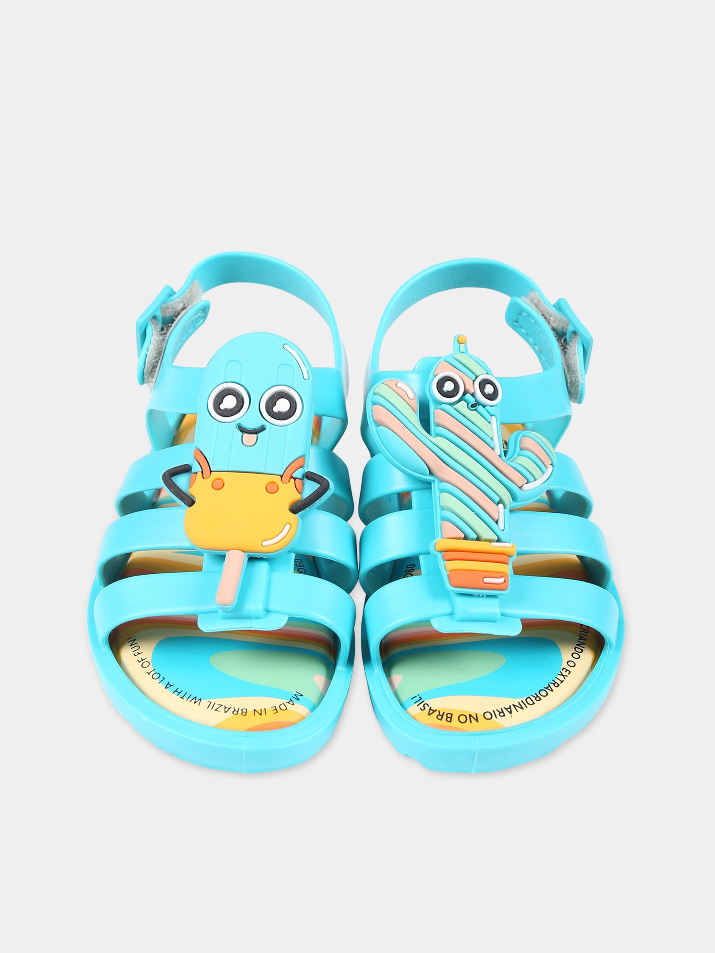 Sandali celesti per bambini con cactus e ghiacciolo,Mini Melissa,33751 AK294 06411