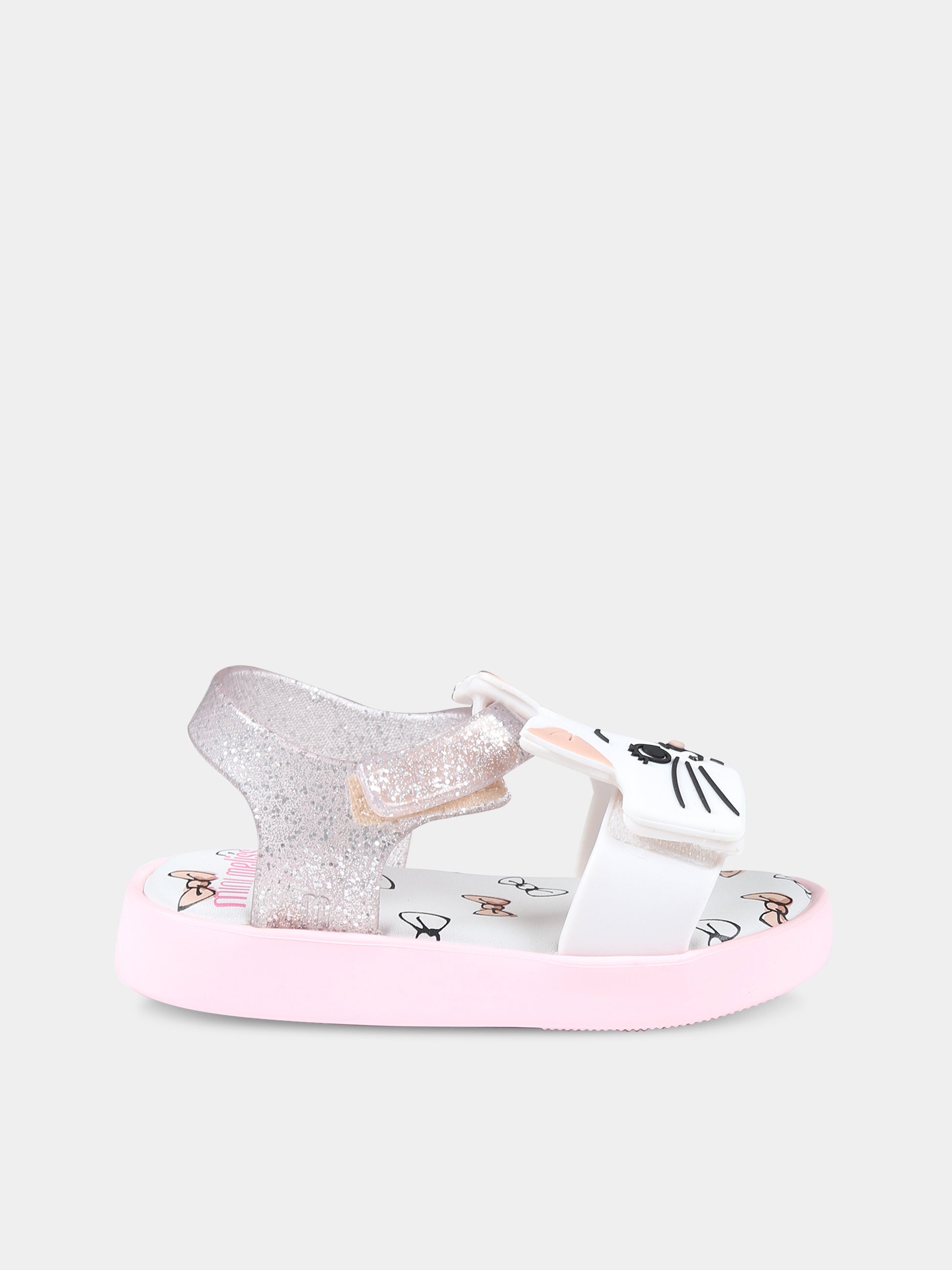 Sandali rosa per bambina con Marie degli Aristogatti,Mini Melissa,33755 AJ573 06411