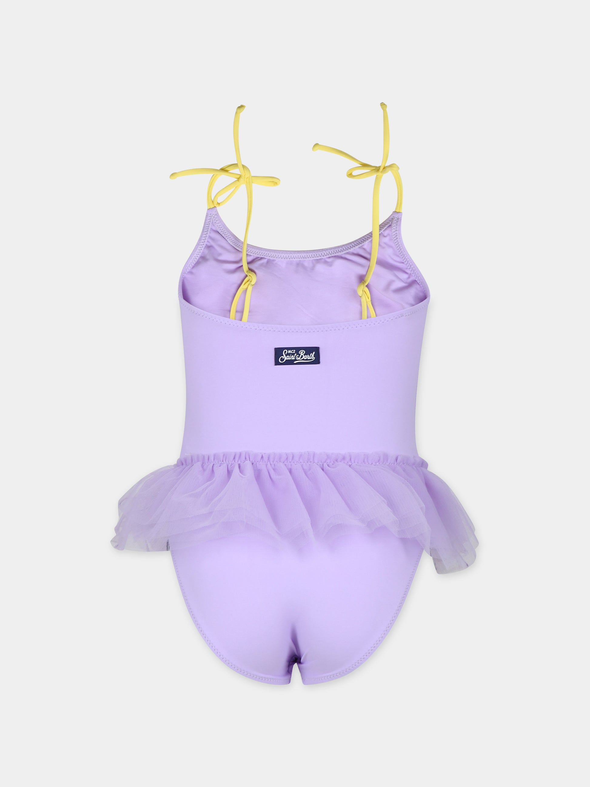 Costume intero viola per bambina con stelle,Mc2 Saint Barth,DANC0001 01059F
