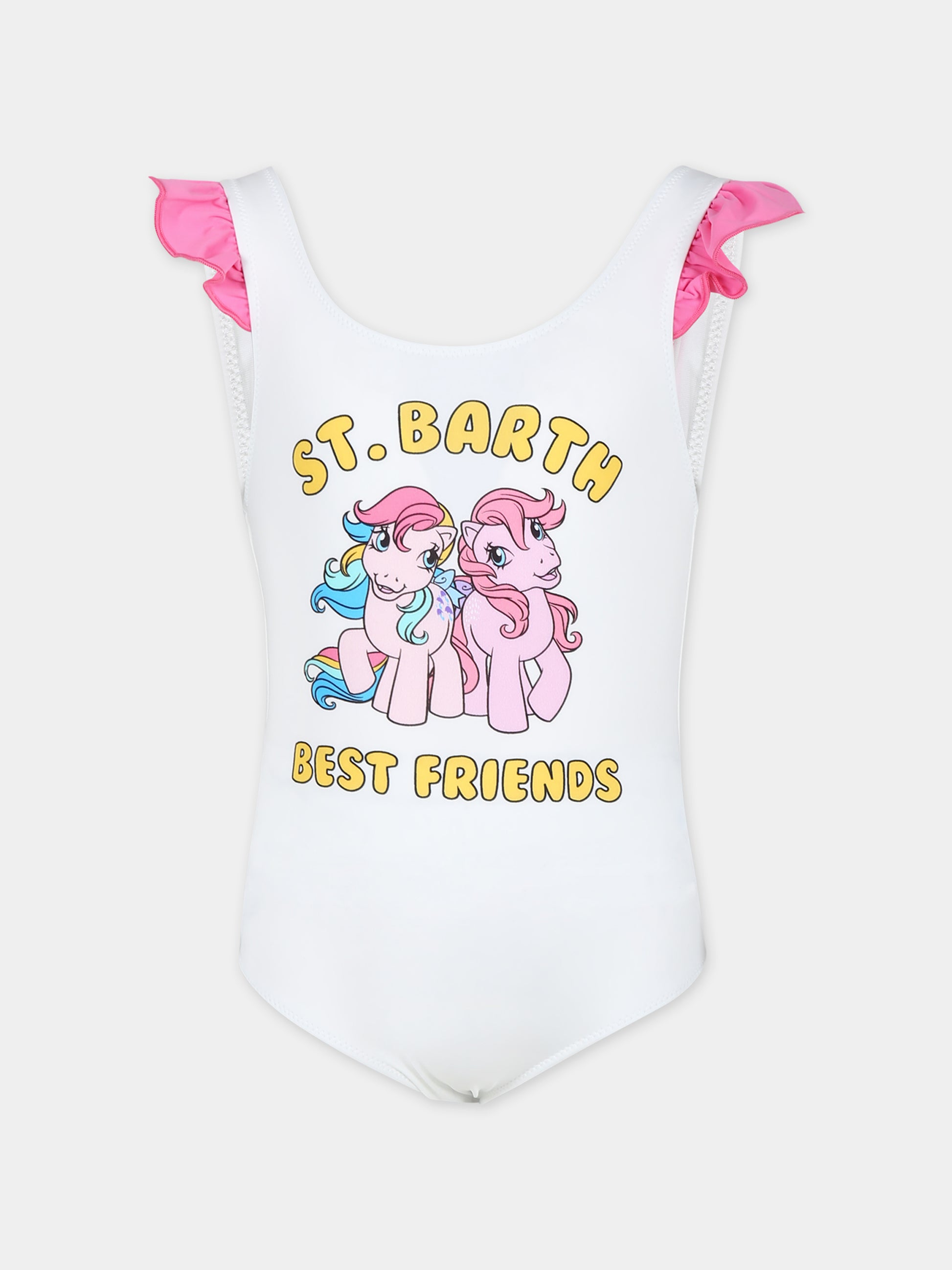 Costume intero bianco per bambina con stampa My Little Pony,Mc2 Saint Barth,CARO001 01928F