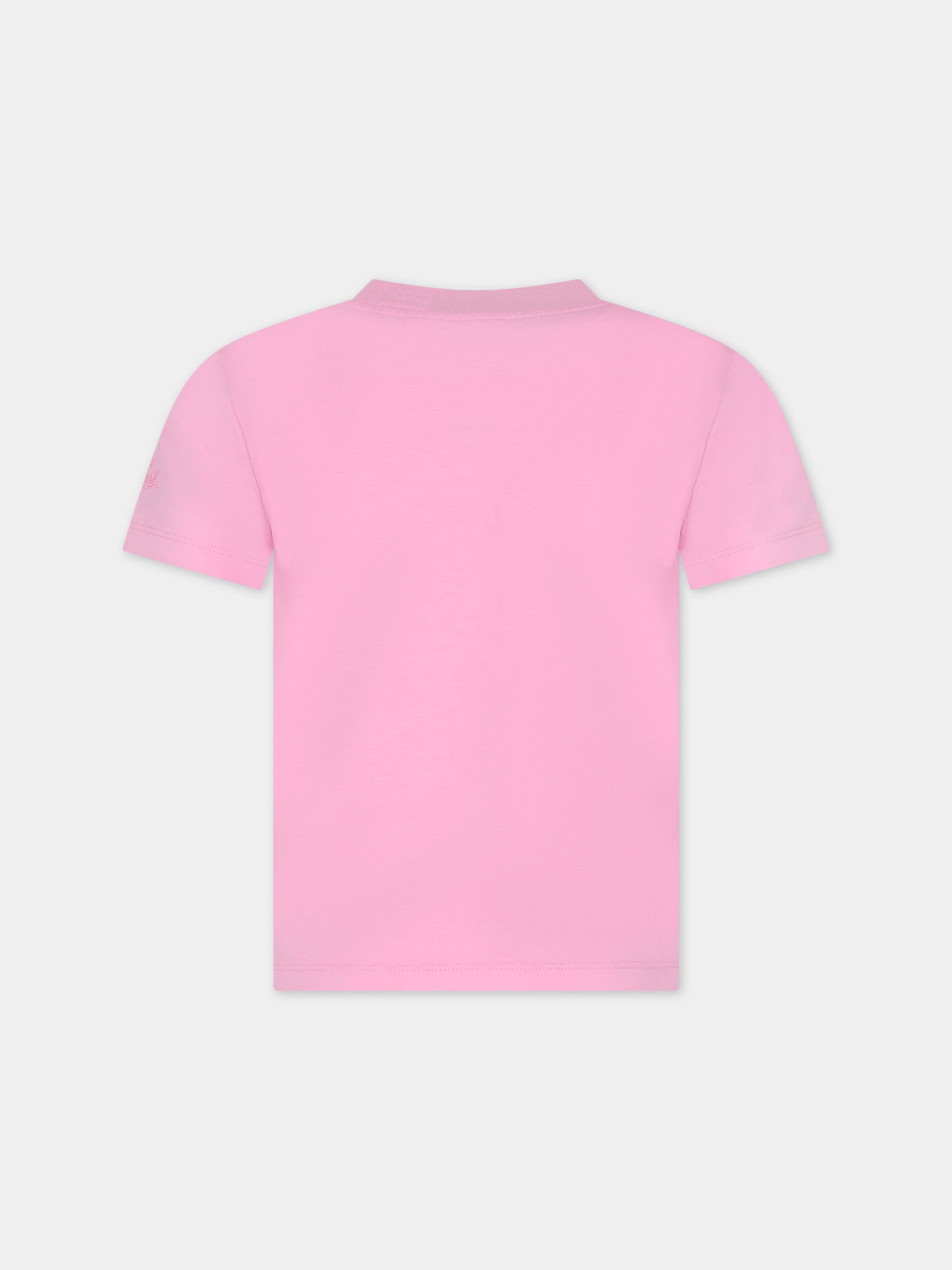 T-shirt rosa per bambina con stampa Puffetta,Mc2 Saint Barth,ELLY001 01939F