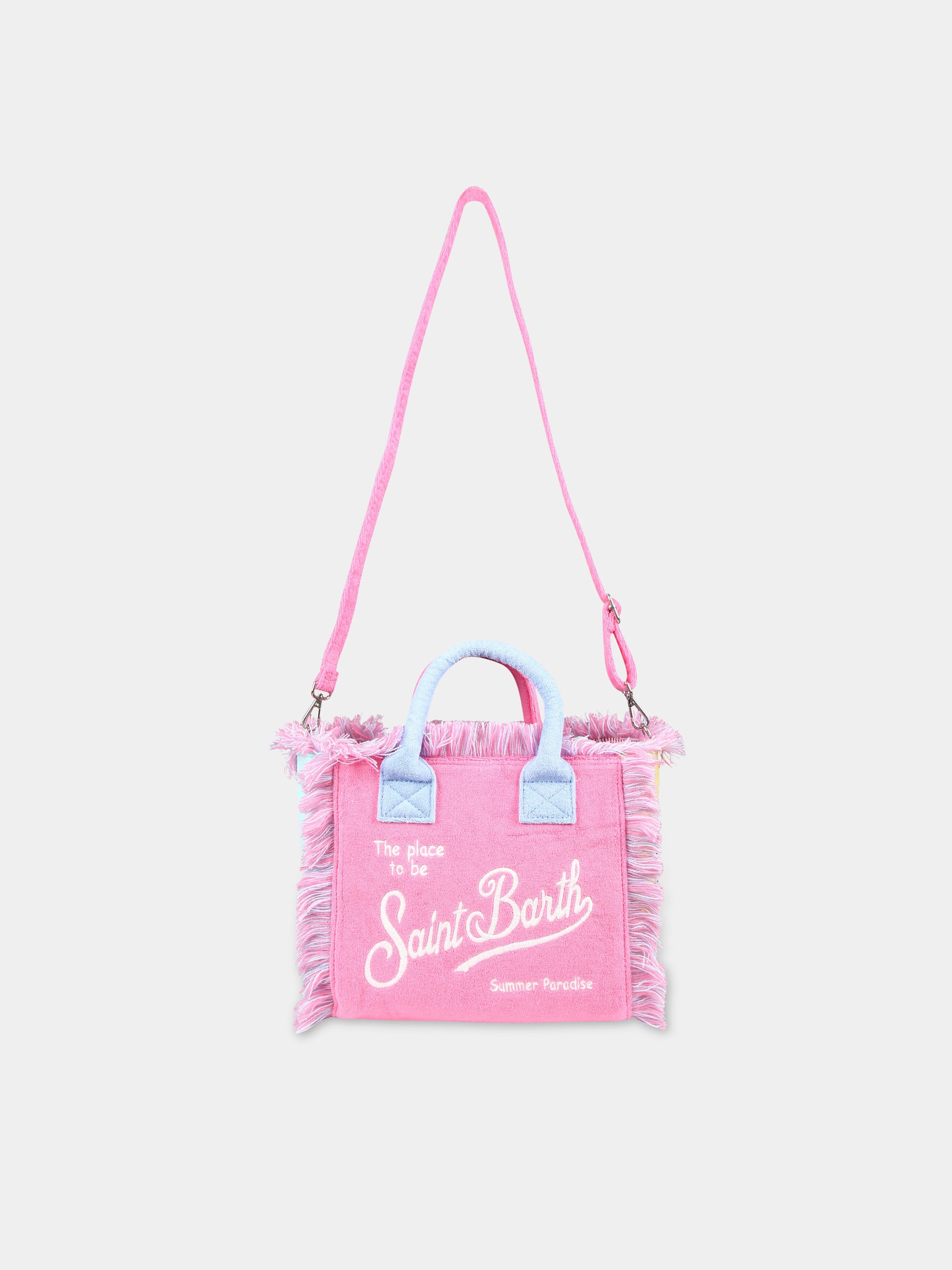 Borsa mare multicolor per bambina con logo,Mc2 Saint Barth,COL0005 01453F