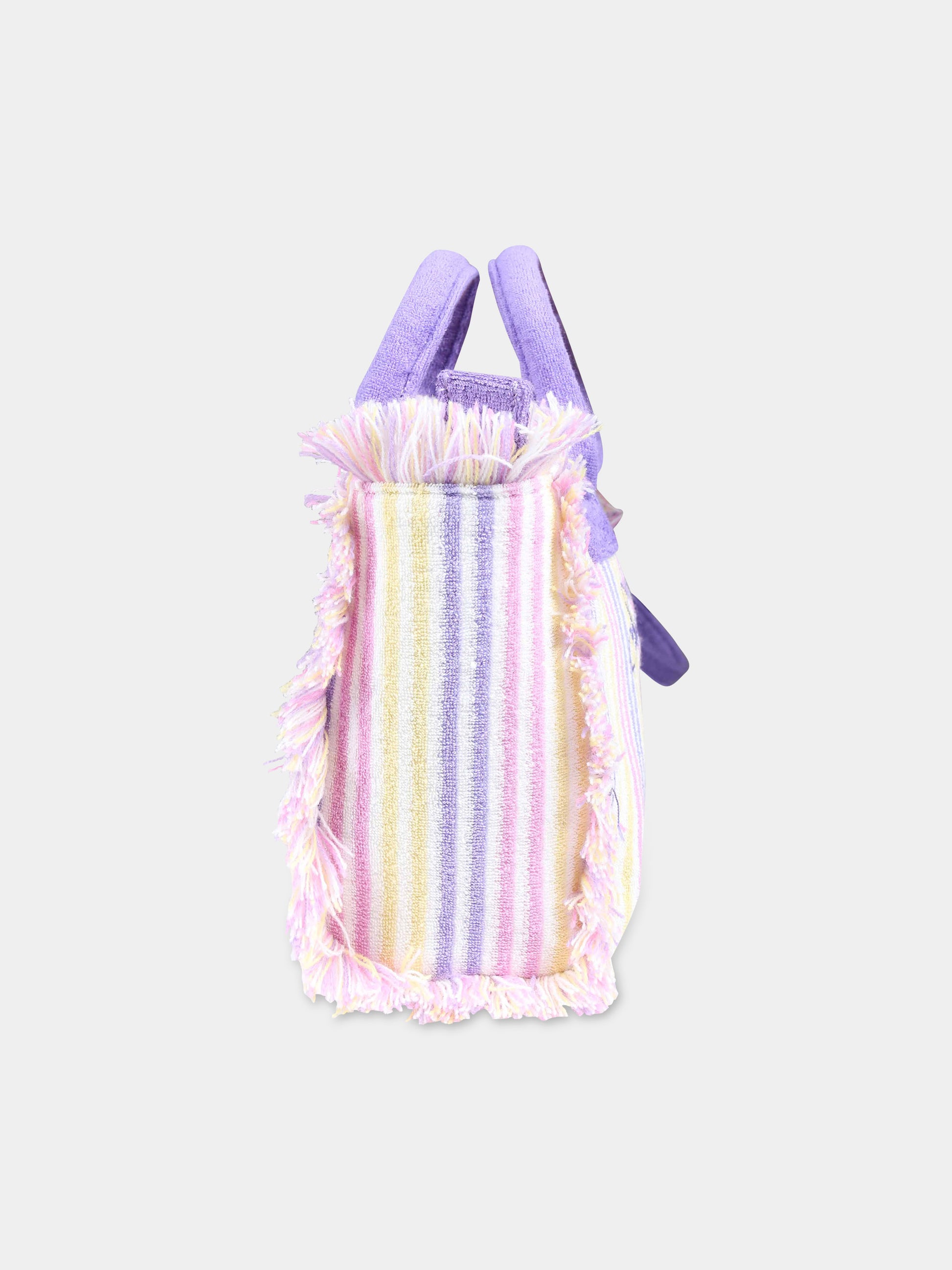 Borsa mare viola per bambina con logo,Mc2 Saint Barth,VAMI003 00190F