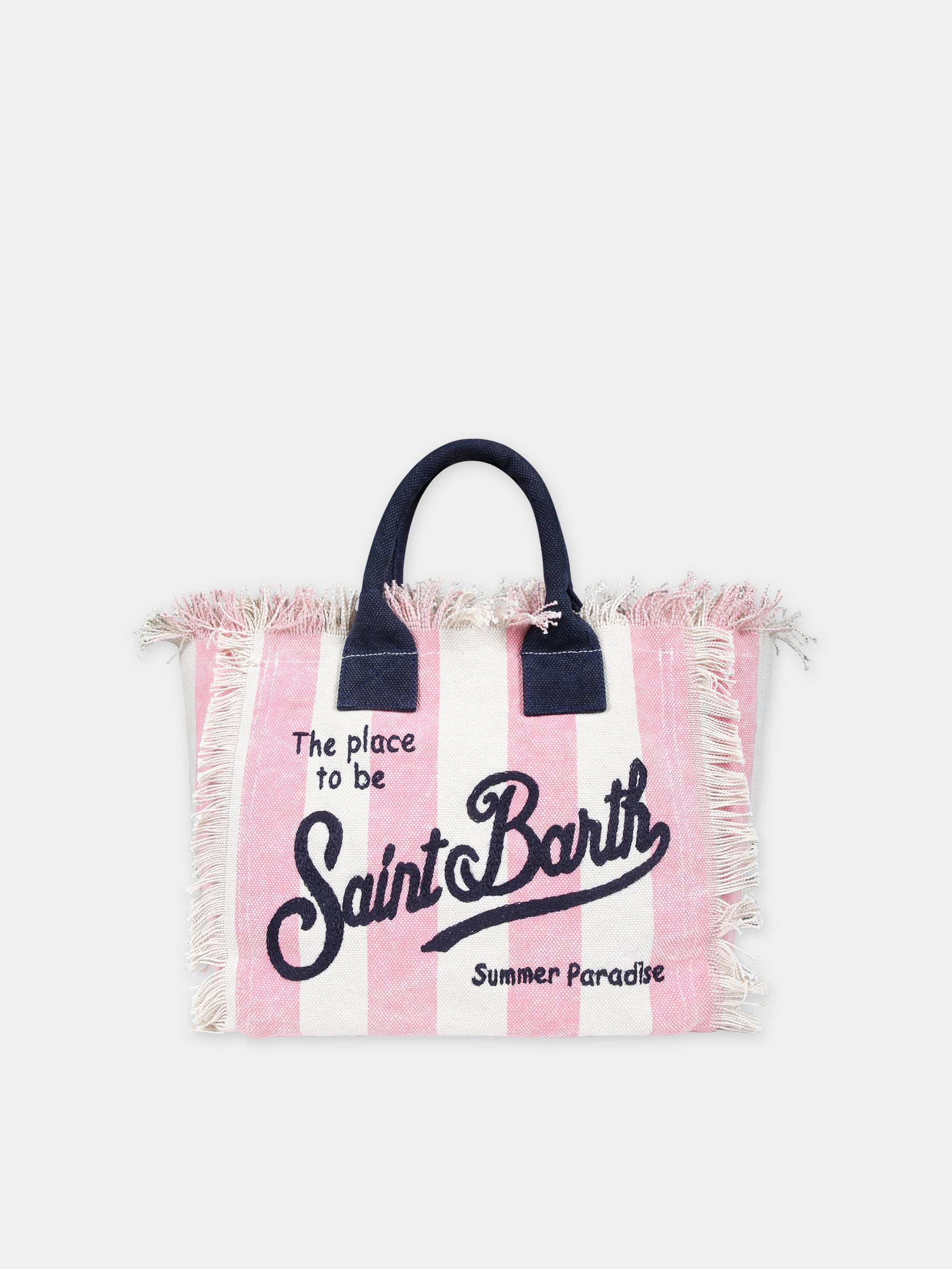 Borsa mare rosa per bambina con logo,Mc2 Saint Barth,COL0001 01206F