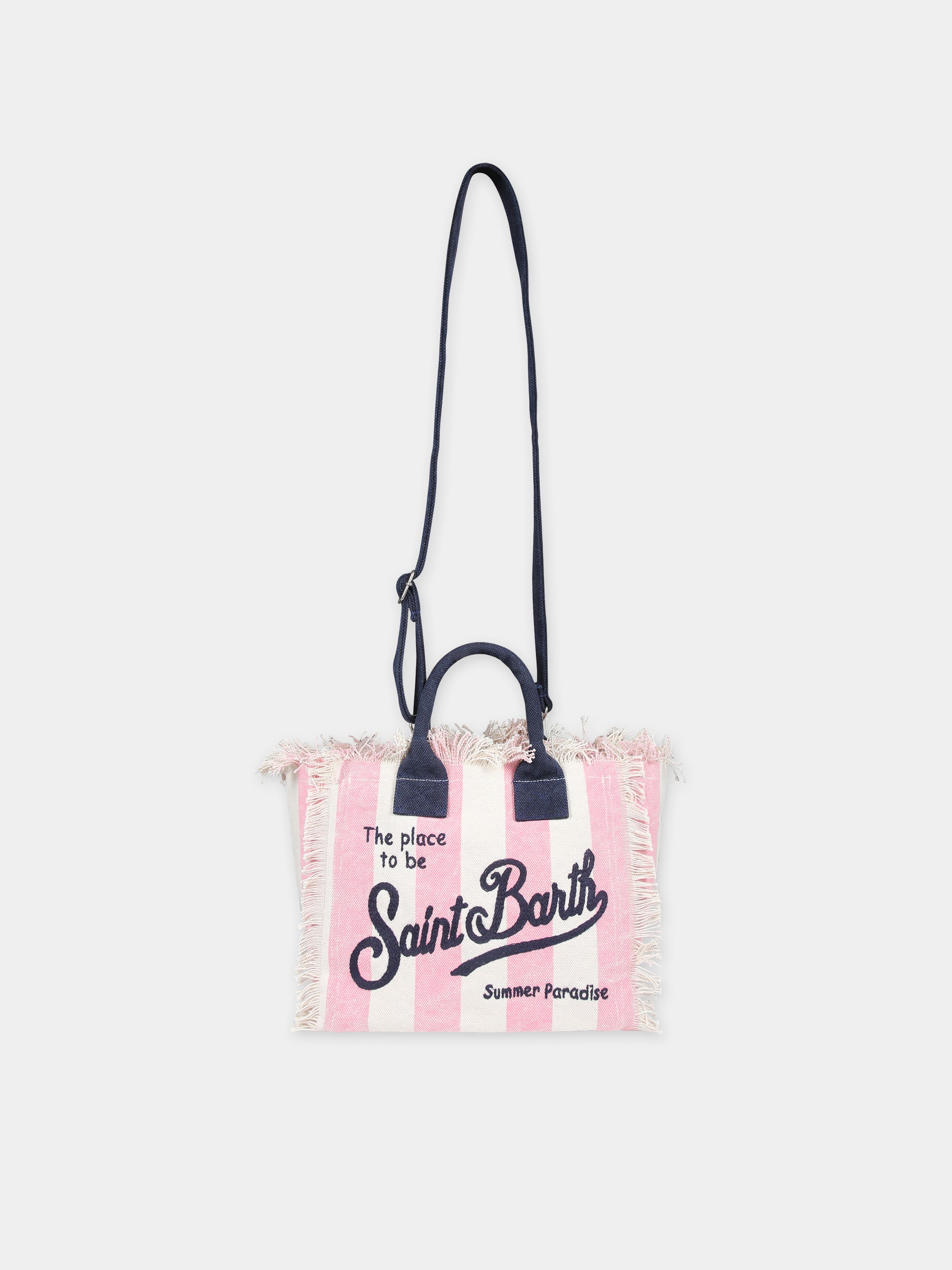 Borsa mare rosa per bambina con logo,Mc2 Saint Barth,COL0001 01206F