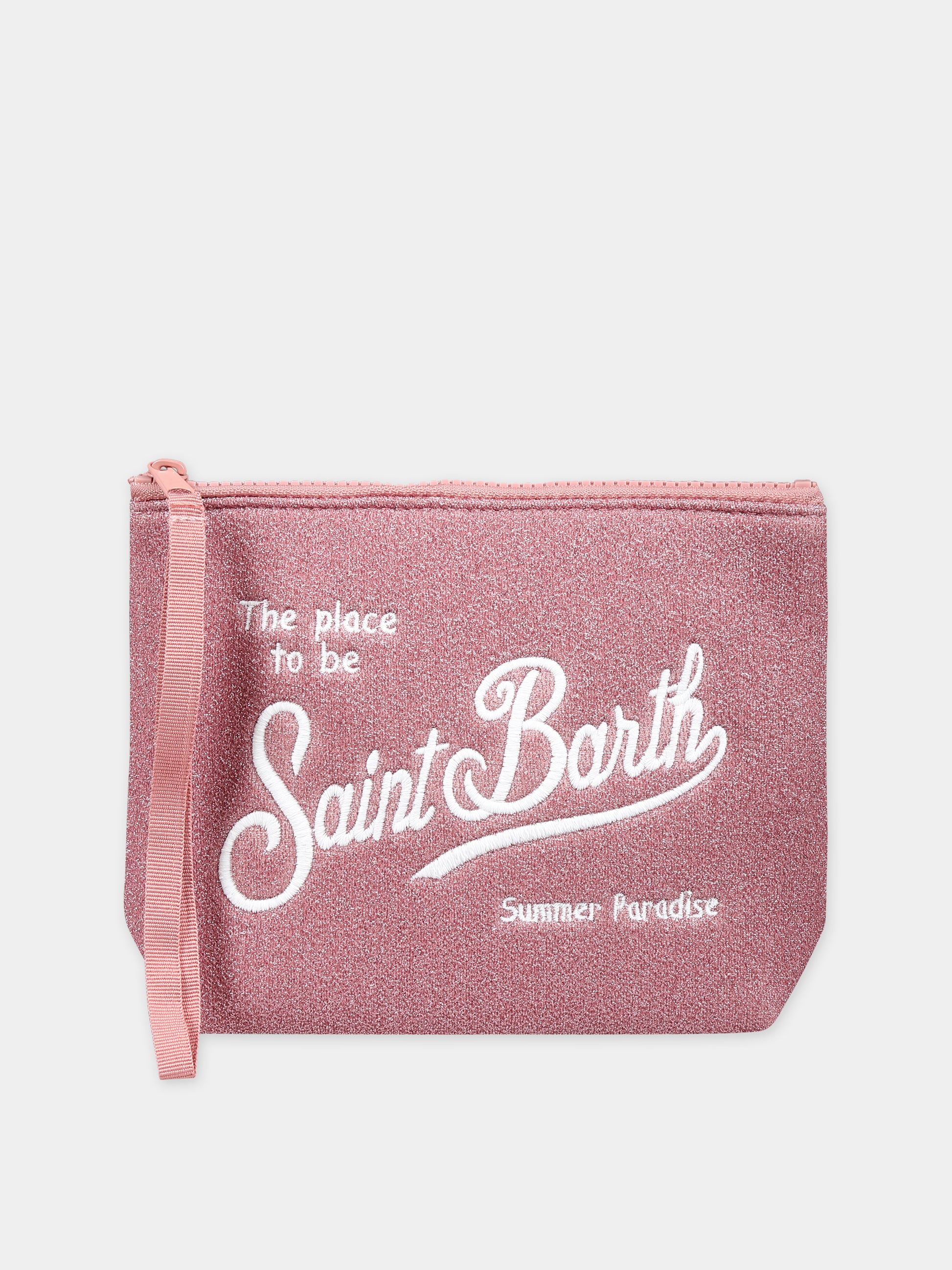 Pochette rosa per bambina con logo e lurex,Mc2 Saint Barth,ALIN001 02816F