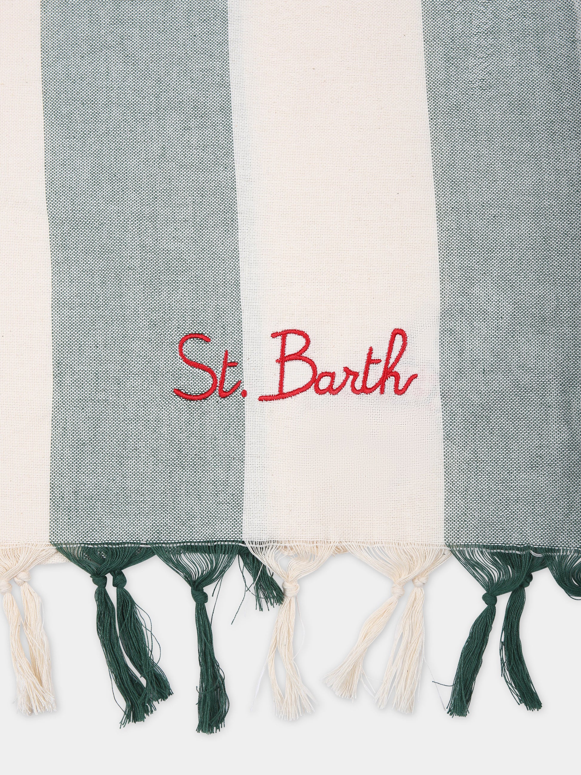 Telo mare verde per bambini con logo,Mc2 Saint Barth,FOUL002 00208F