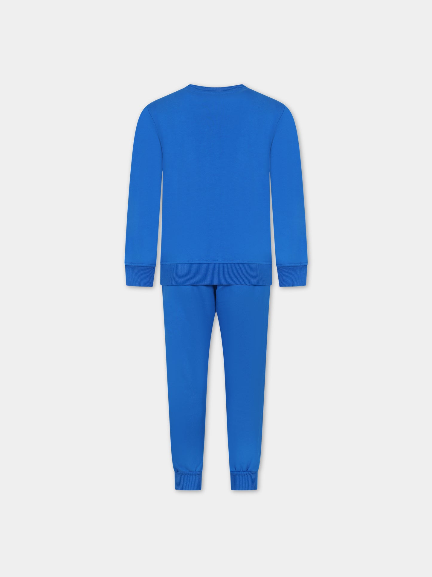 Completo blu per bambino con stampa Teddy Bear,Moschino Kids,HUK039 LCA32 40515