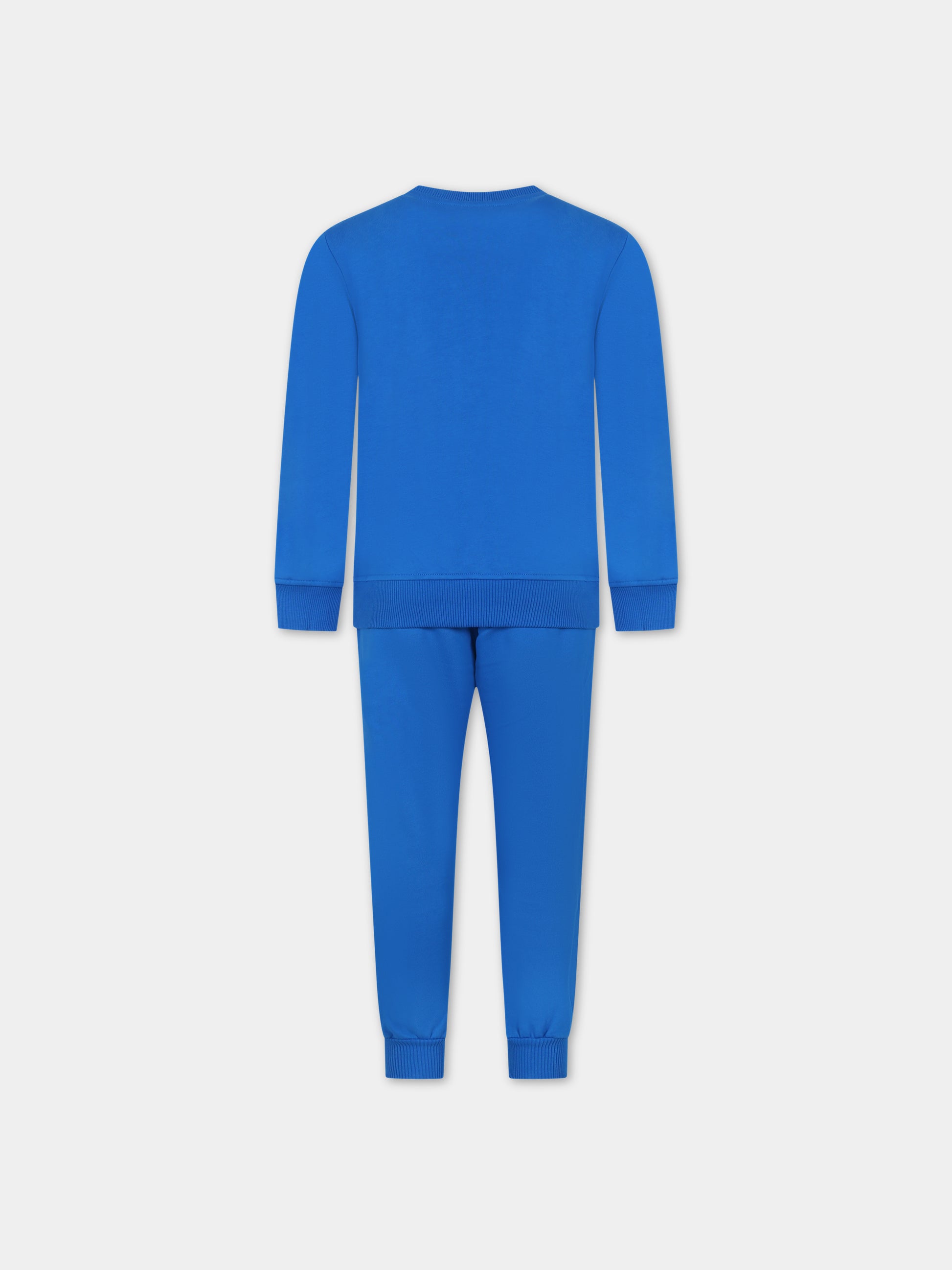 Completo blu per bambino con stampa Teddy Bear,Moschino Kids,HUK039 LCA32 40515