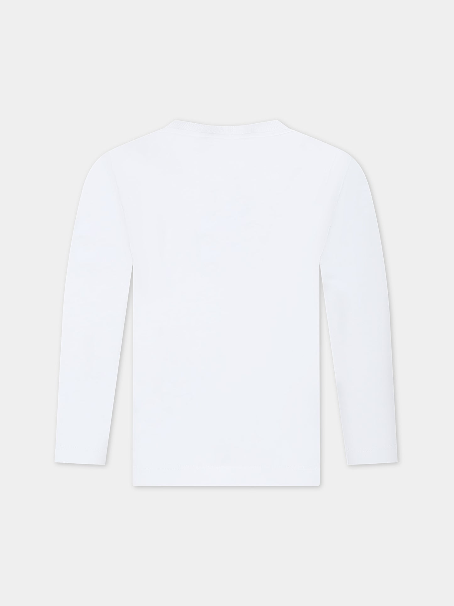 T-shirt bianca per bambini con Teddy Bear e logo,Moschino Kids,HMO00J LAA23 10101