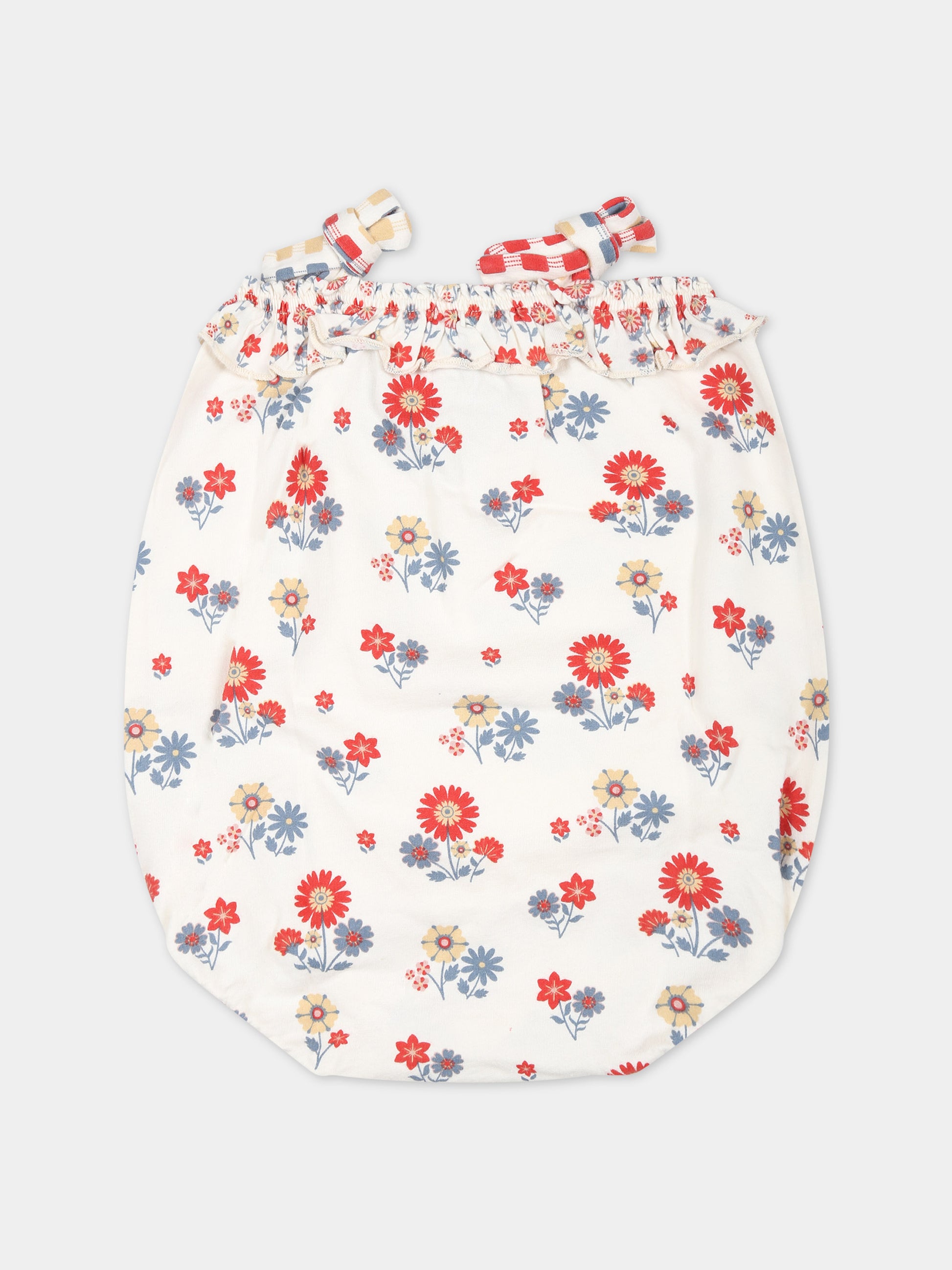 Pagliaccetto avorio per neonata con stampa fiori,Coco Au Lait,16COCO S045