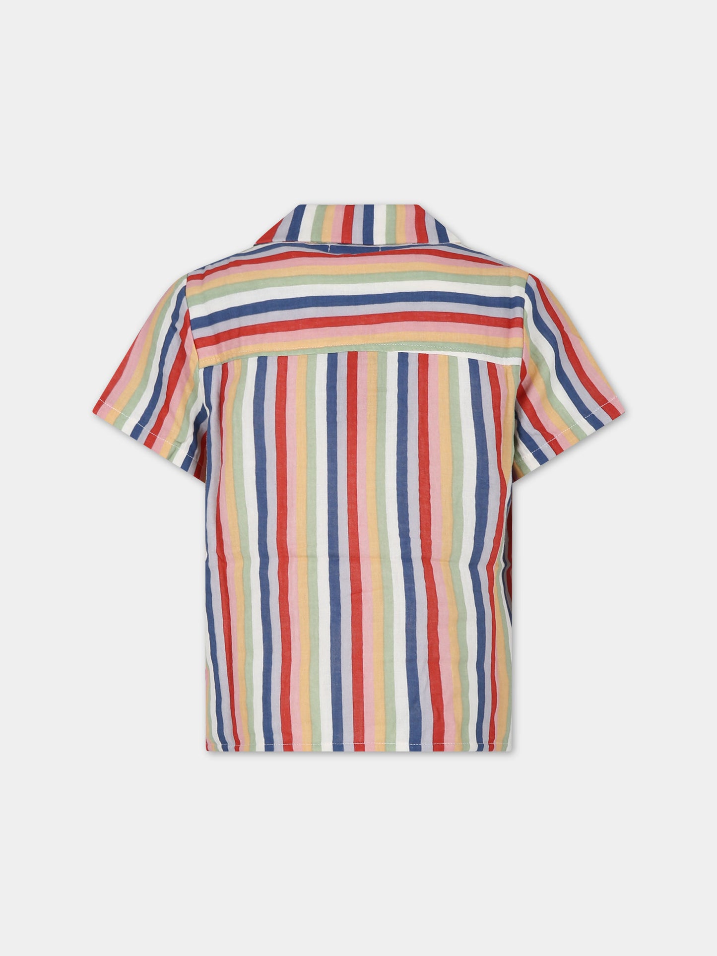 Camicia multicolor per bambini con motivo a righe,Coco Au Lait,16COCO S057