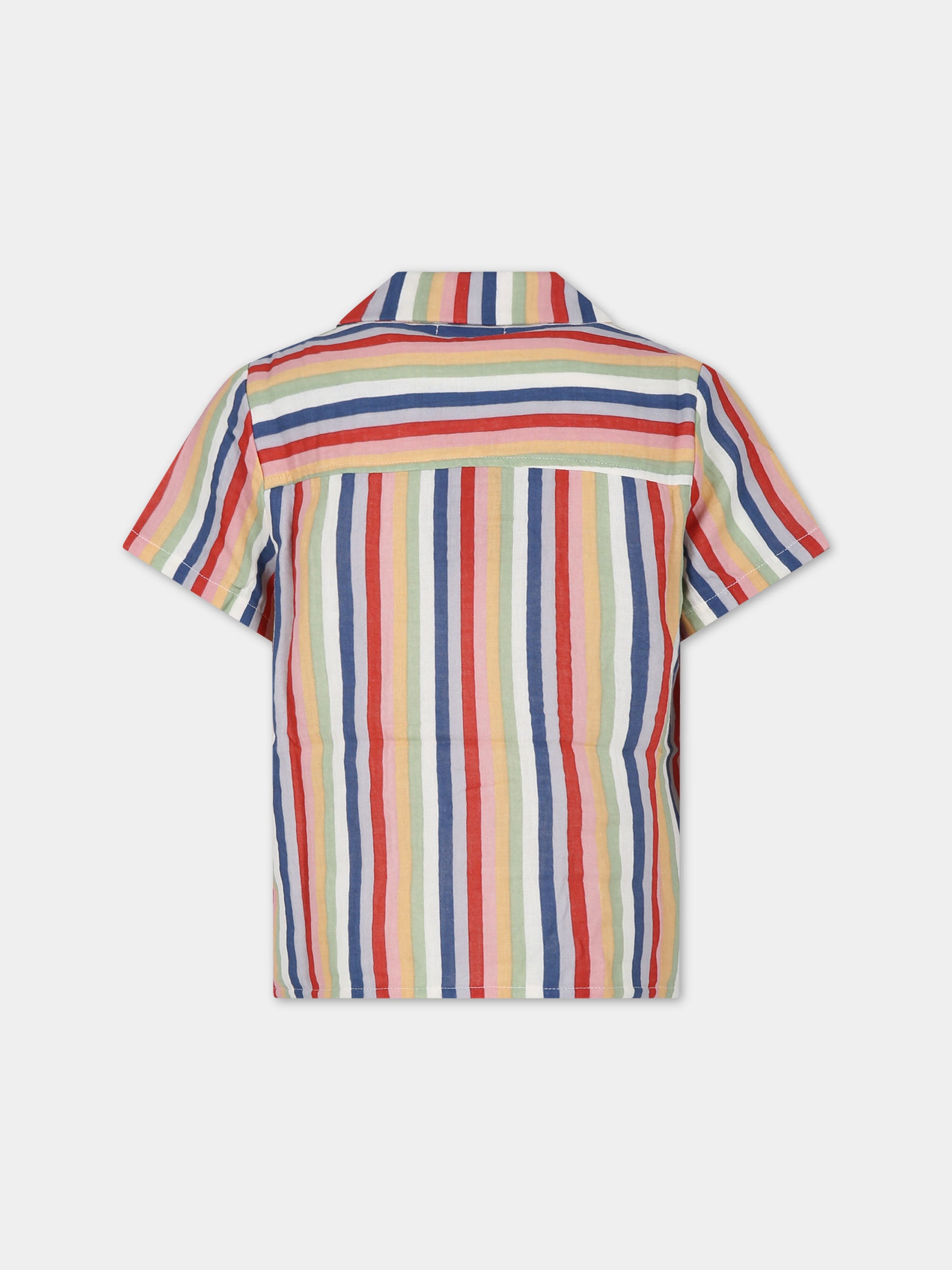 Camicia multicolor per bambini con motivo a righe,Coco Au Lait,16COCO S057