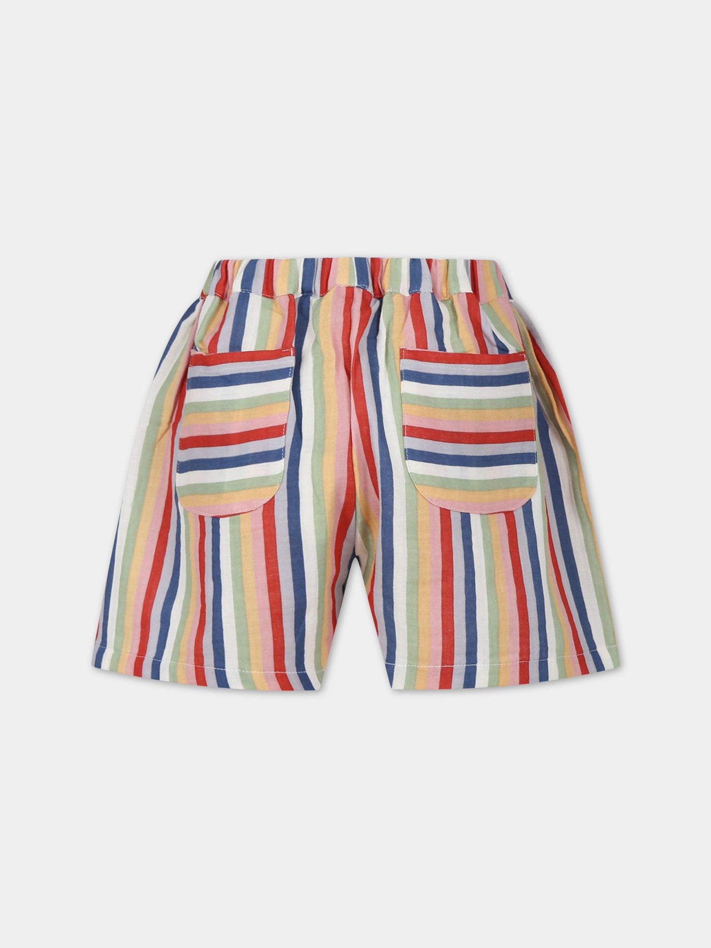 Shorts multicolor per bambini con motivo a righe,Coco Au Lait,16COCO S059