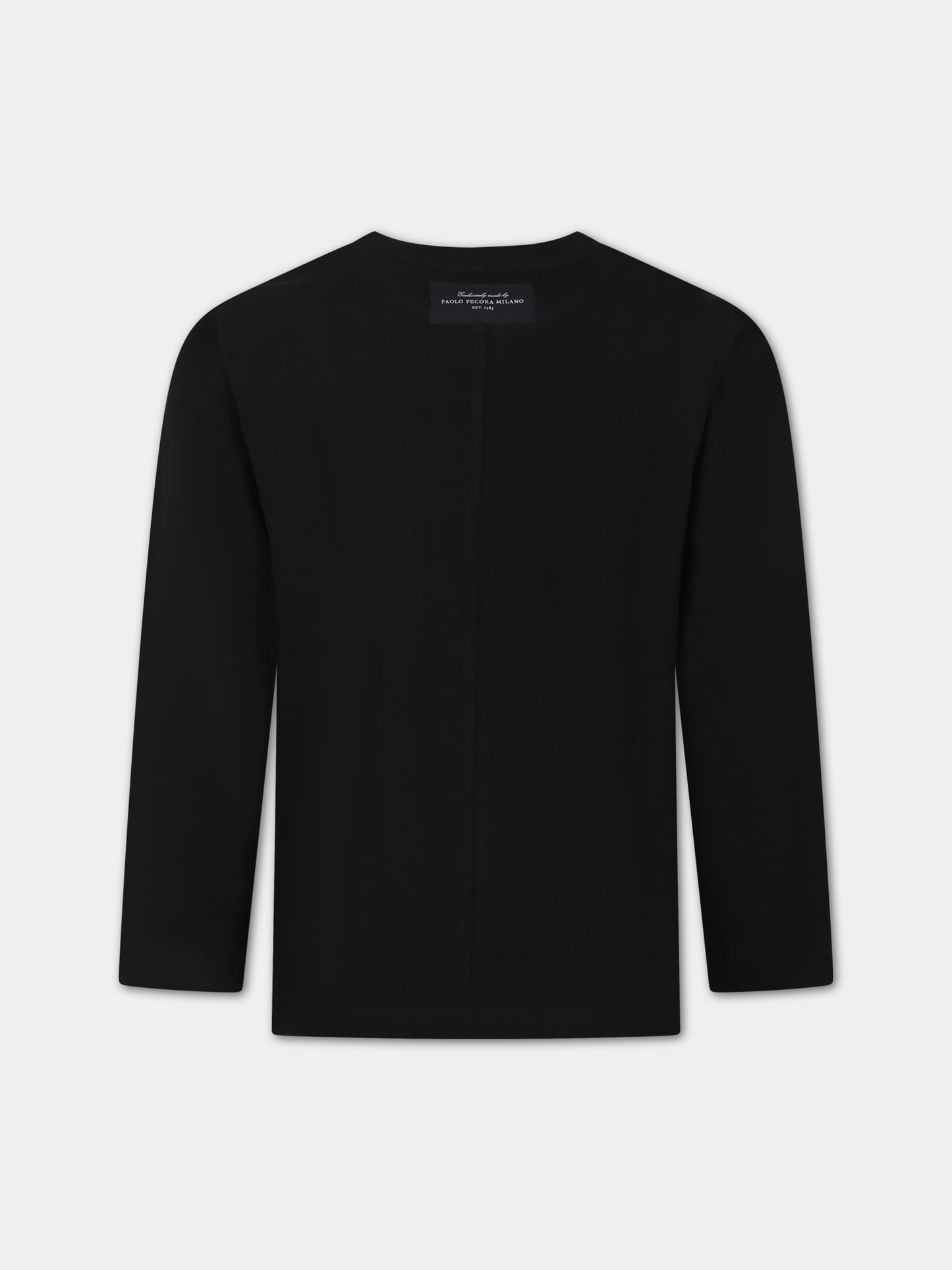 T-shirt nera per bambino con logo,Paolo Pecora,PP3107 NERO