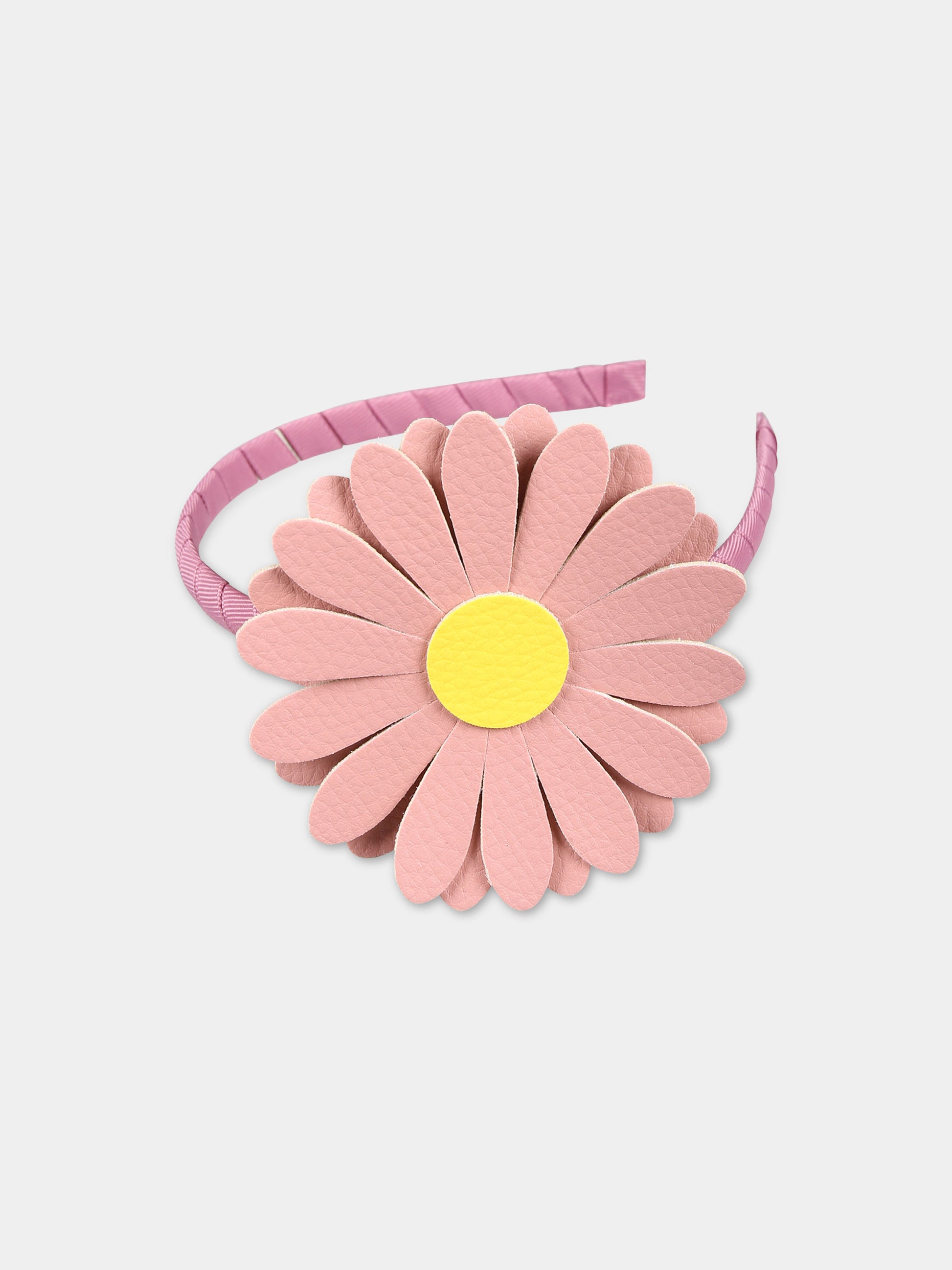 Cerchietto rosa per bambina con margherita,Illy Trilly,FLOWER DAISY DARK PINK