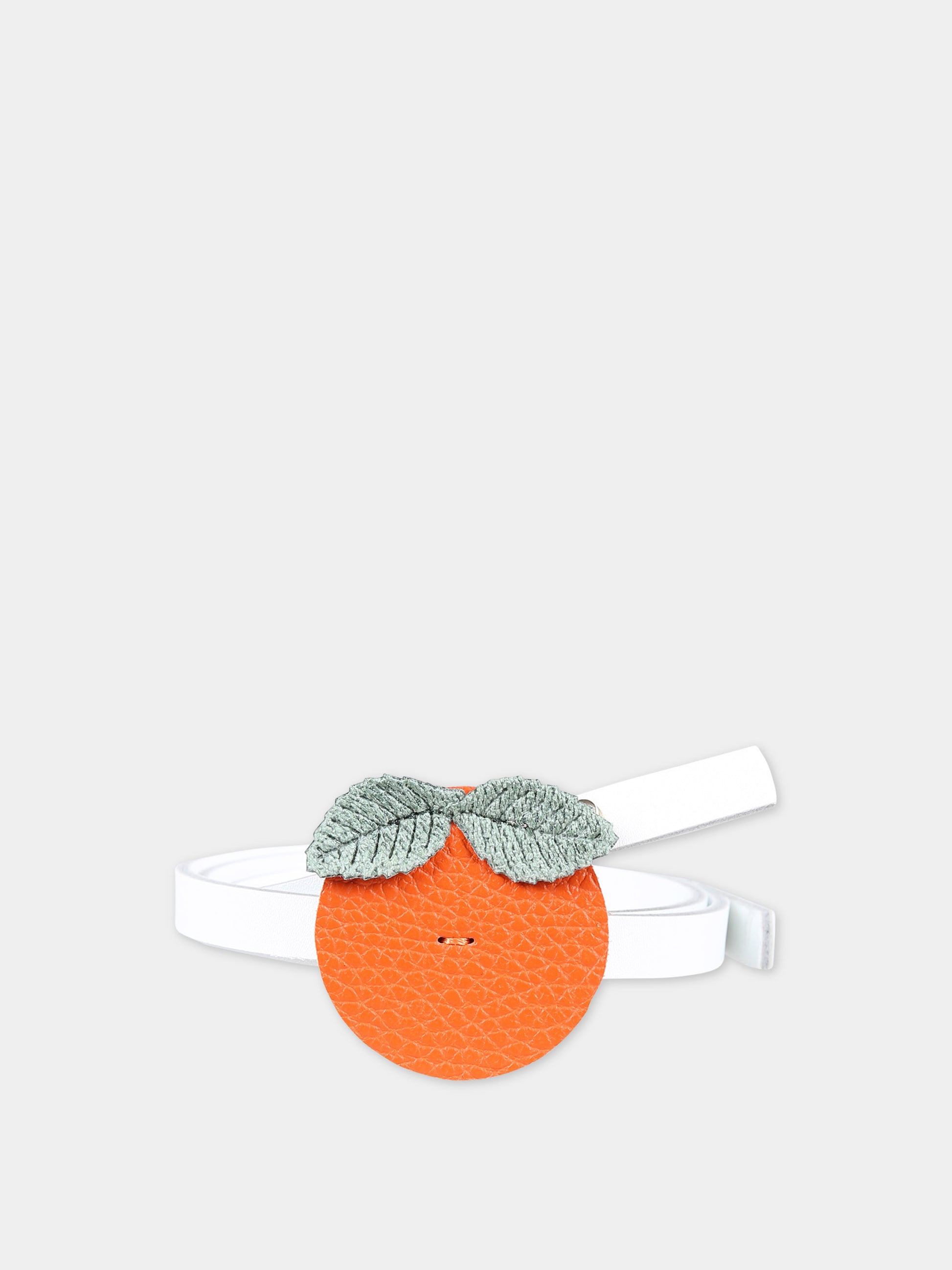 Cintura arancione per bambina con pera,Illy Trilly,FRUIT ORANGE BELT