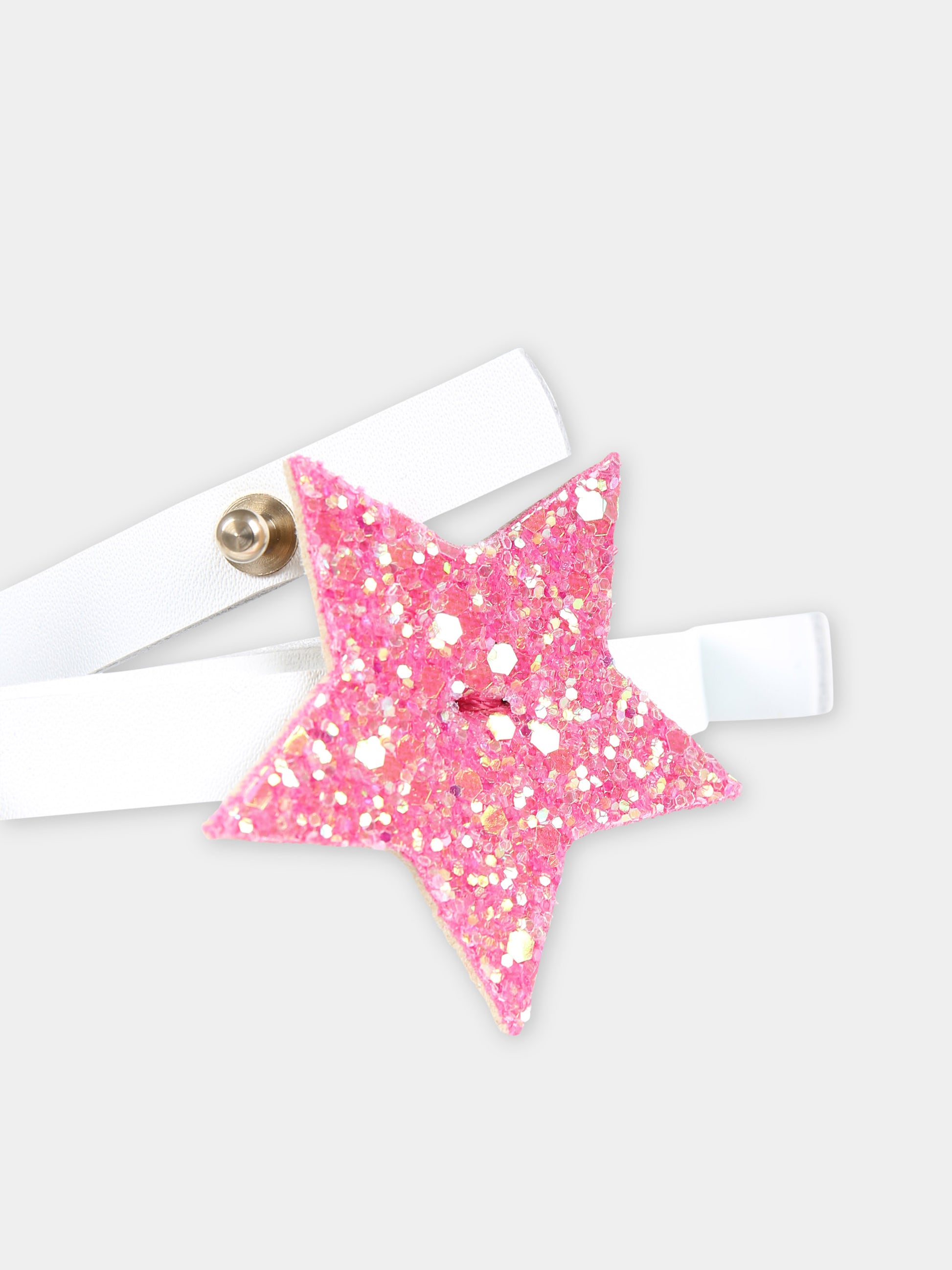 Cintura fucsia per bambina con stelle,Illy Trilly,PARTY HAPPY STAR BELT PINK