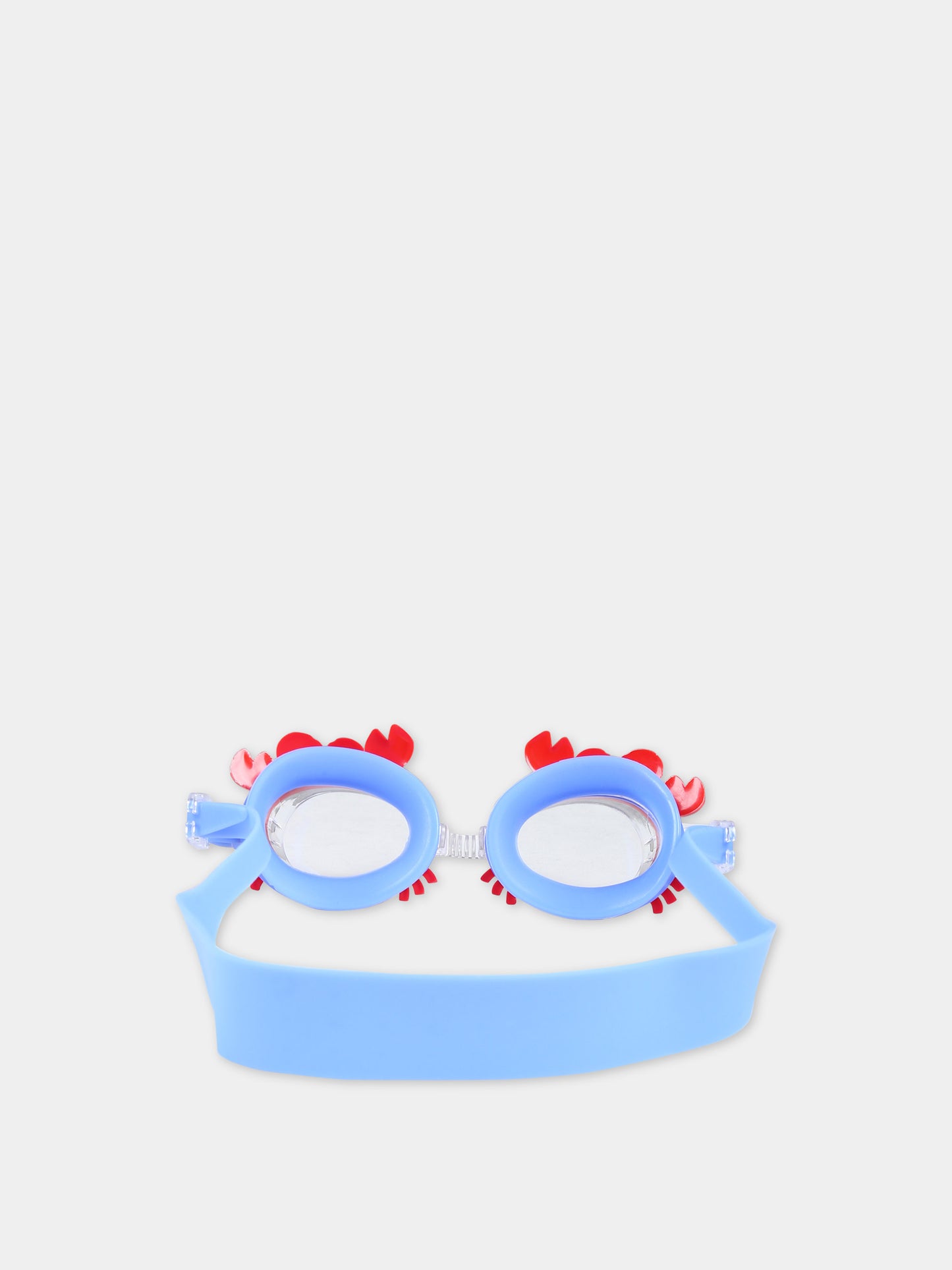 Occhialini blu per bambini con granchi,Illy Trilly,GOOGLES CRAB RED