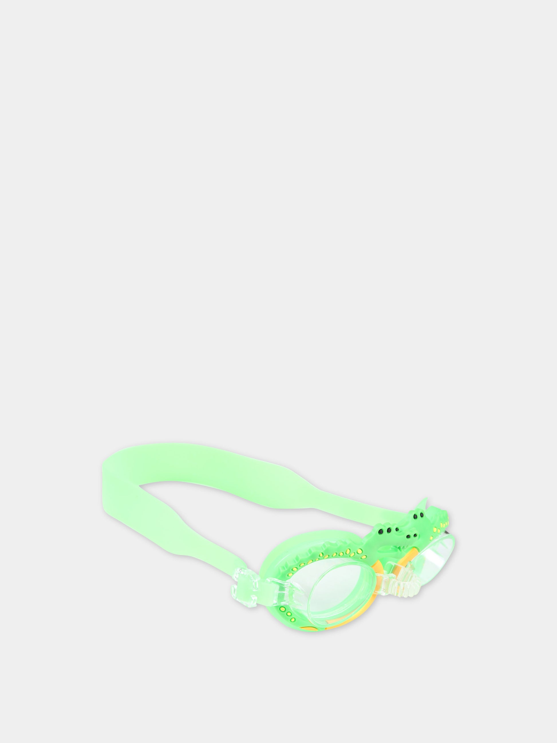 Occhialini verdi per bambini con coccodrilli,Illy Trilly,GOOGLES CROCODILE