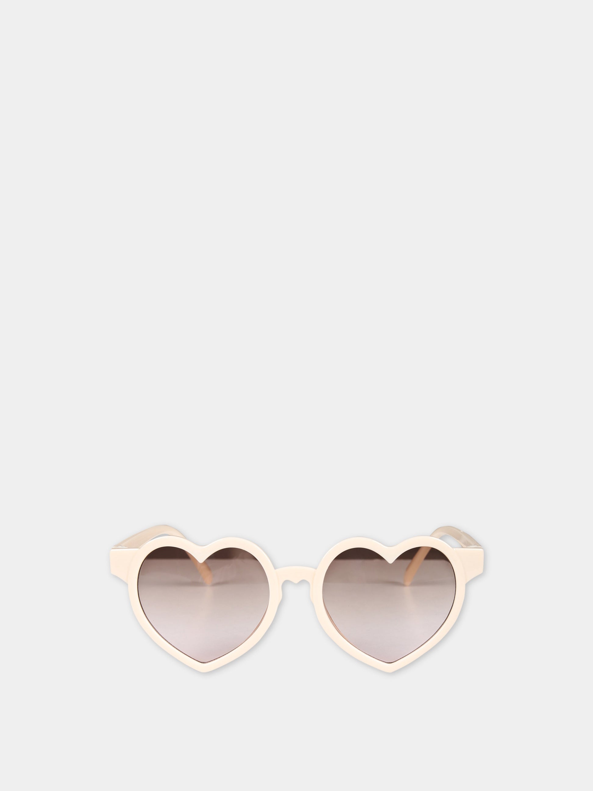 Occhiali da sole avorio per bambina,Illy Trilly,HEART MILK