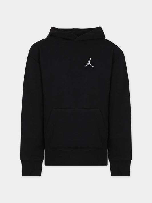 Felpa nera per bambini con ricamo,Jordan,95A905 023