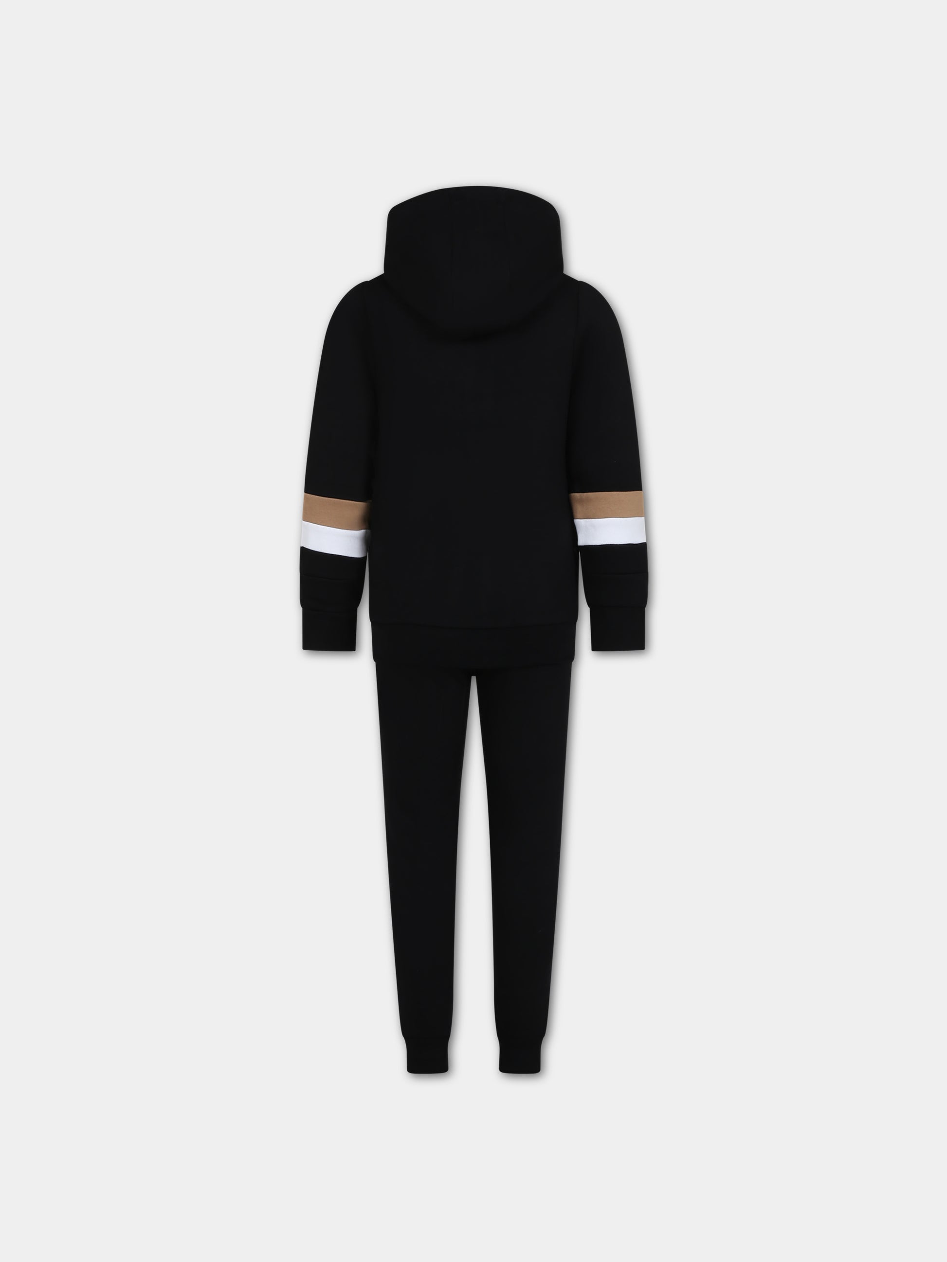Completo nero per neonato con logo,Boss,J28122 09B