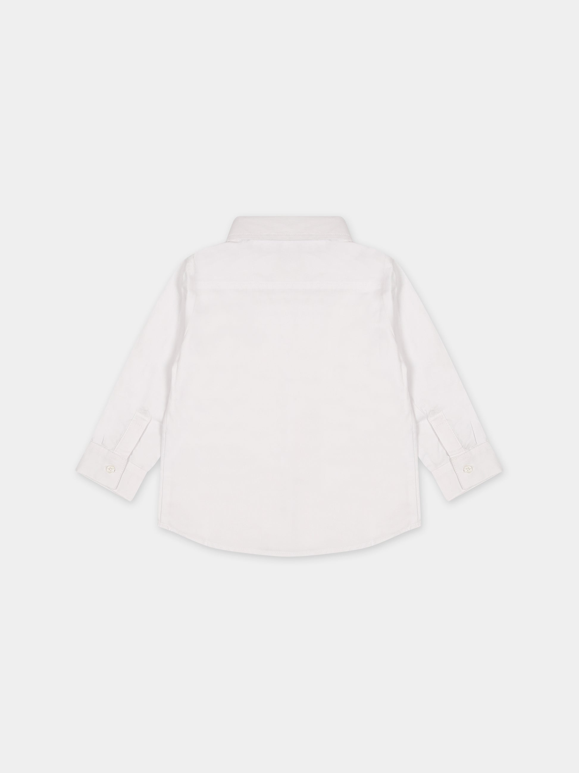 Camicia bianca per neonato con Teddy Bear,Moschino Kids,MSC002 LNE06 10101