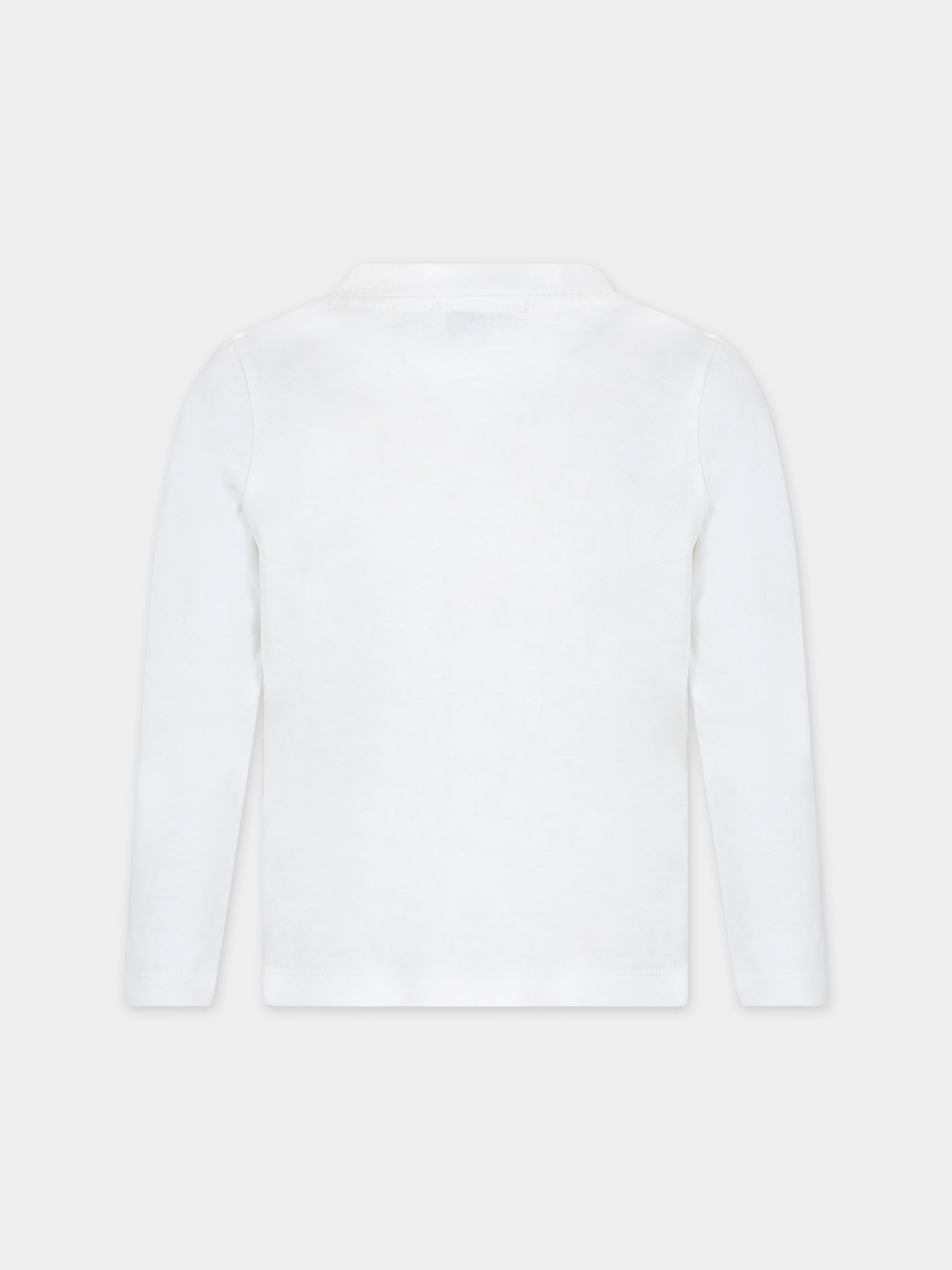 T-shirt bianca per bambino con logo,Lanvin Petite,N25100 117