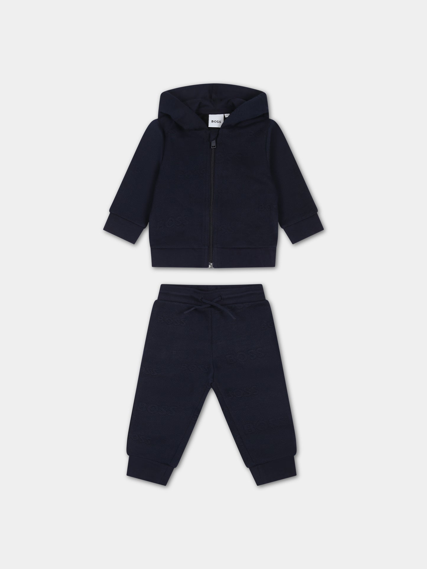 Completo blu per neonato con logo,Hugo Boss,J08068 849