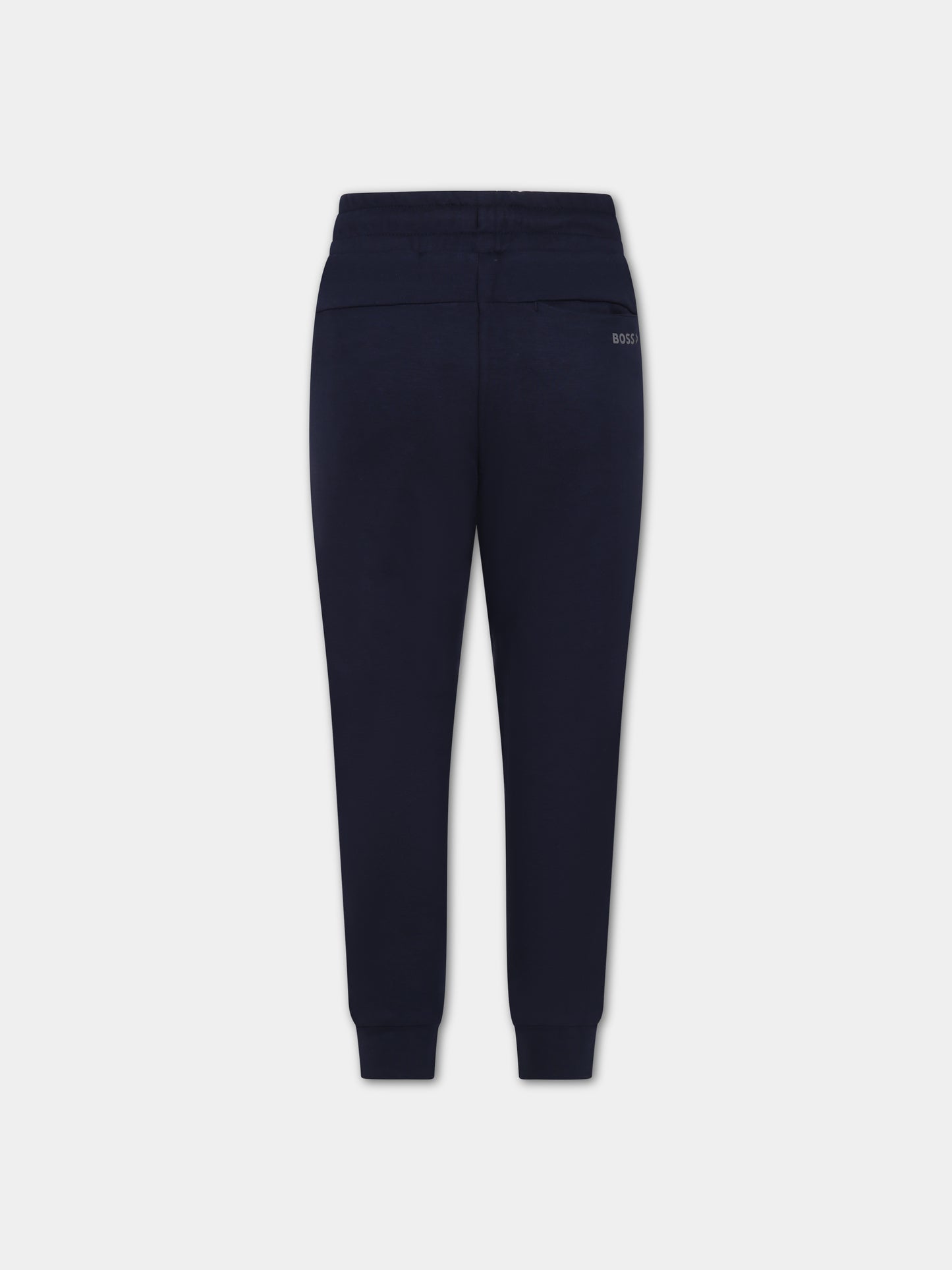 Pantaloni blu per bambino con logo,Hugo Boss,J24789 849
