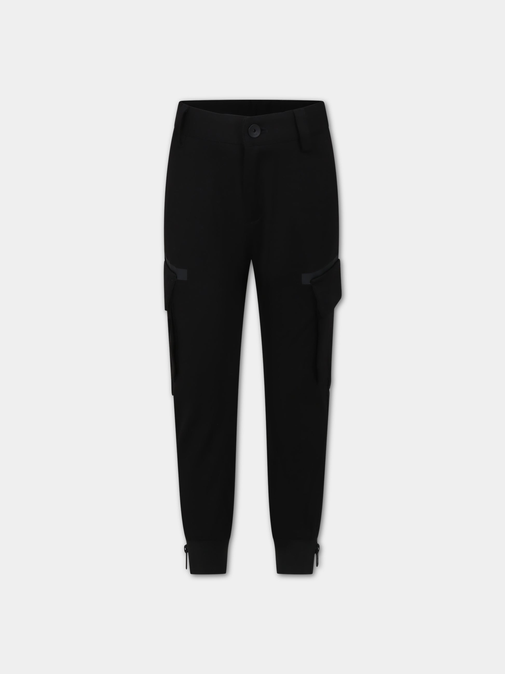 Pantaloni neri per bambino con logo,Hugo Boss,J24793 09B