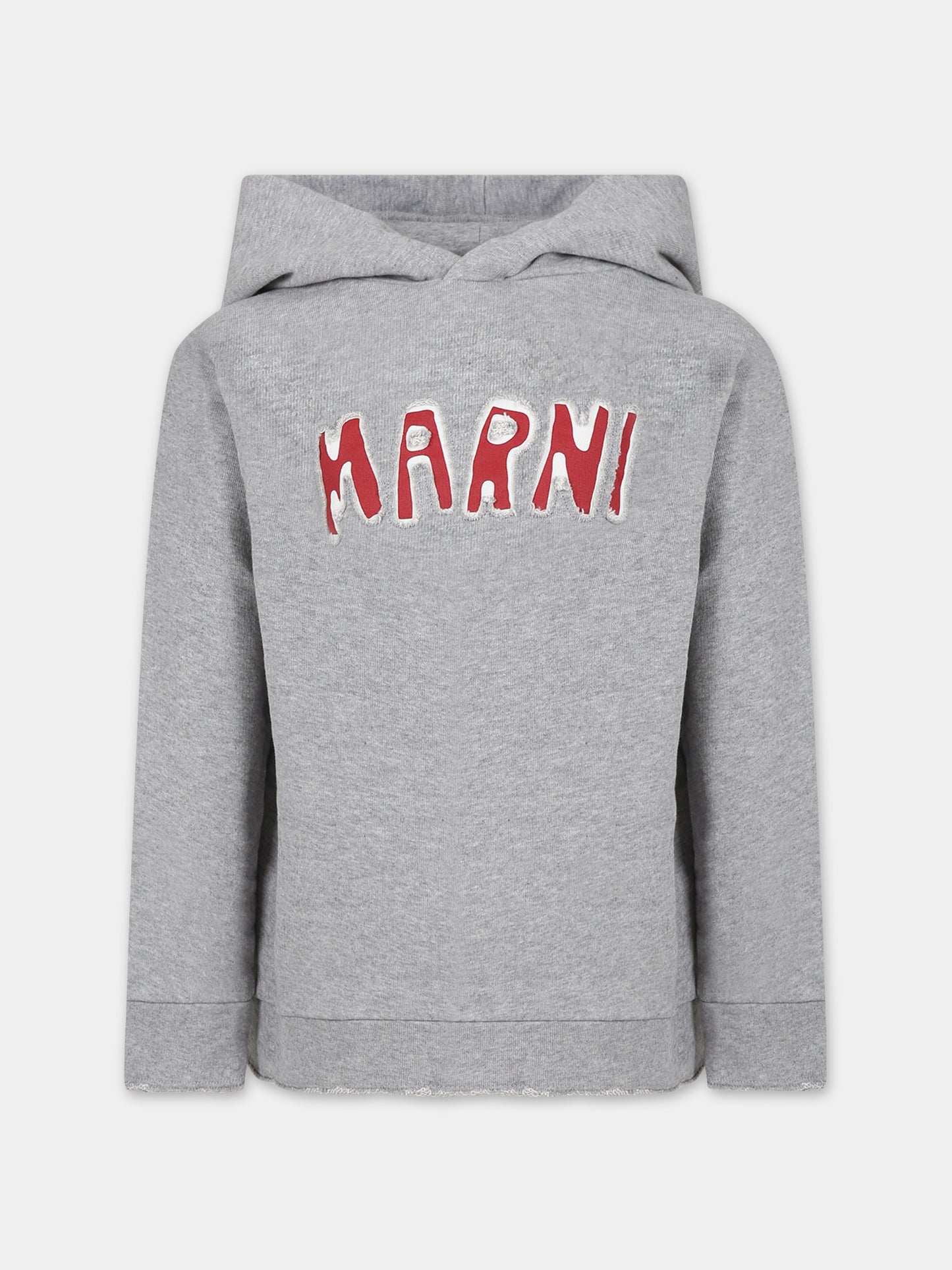 Felpa girgia per bambini con logo,Marni Kids,M00820 0M903