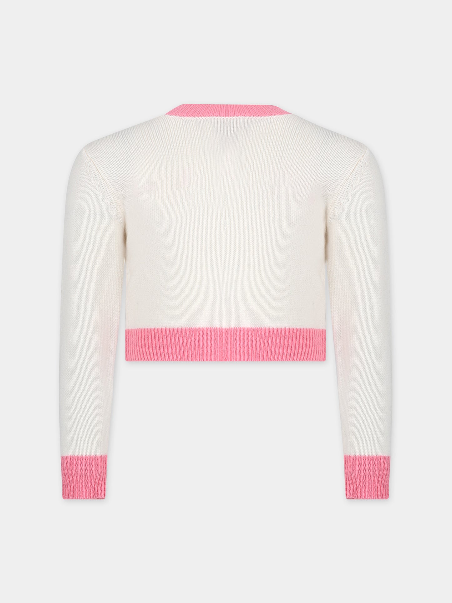 Maglione bianco per bambina con logo,Marni Kids,M00993 0M108