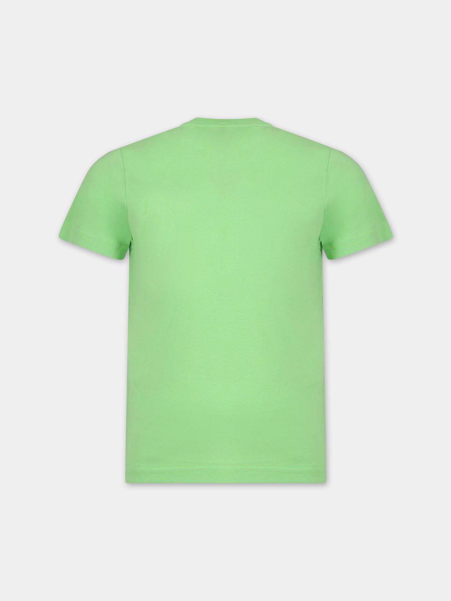T-shirt verde per bambino con logo,Dsquared2,DQ048S D002F DQ511