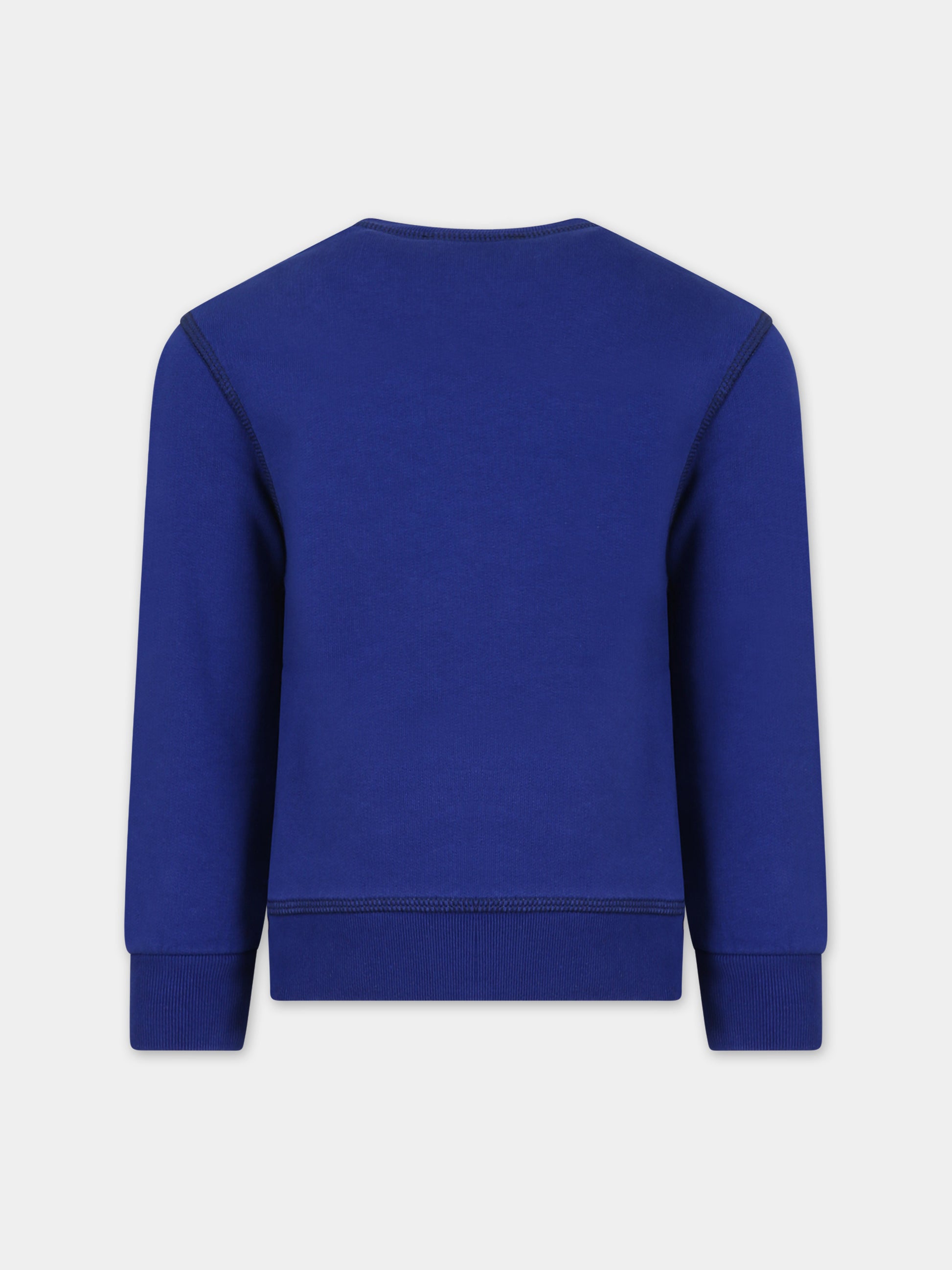 Felpa blu per bambino con logo,Dsquared2,DQ049U D002Y DQ861