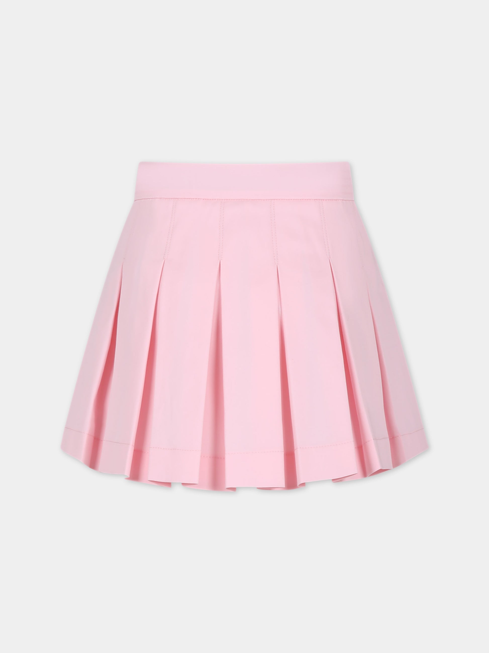 Gonna rosa per bambina con logo Fendi e baguette,Fendi Kids,JFE134 ADEH F0QE5