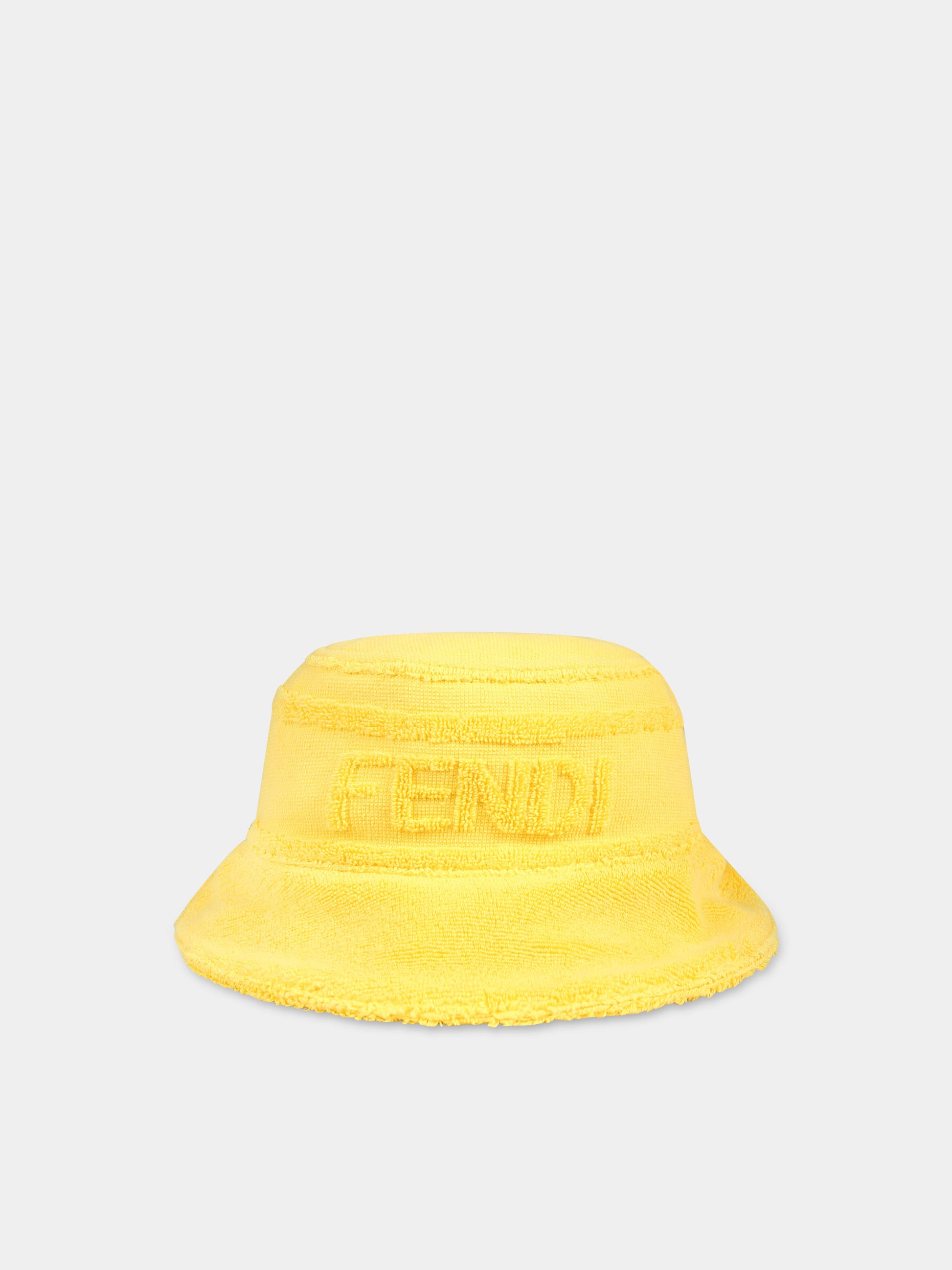 Cloche gialla per bambini con logo Fendi,Fendi Kids,JUP033 ARW2 F0VNL