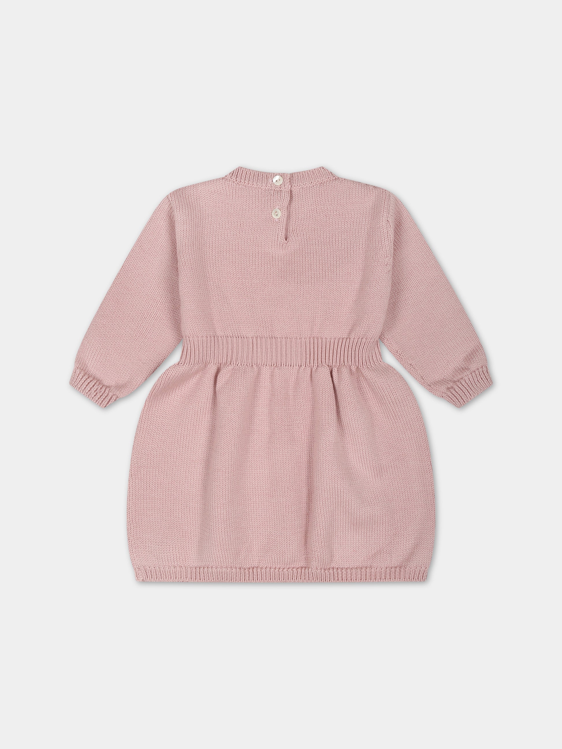 Vestito rosa per neonata con logo,Fendi Kids,BFG069 AOCH F1M26