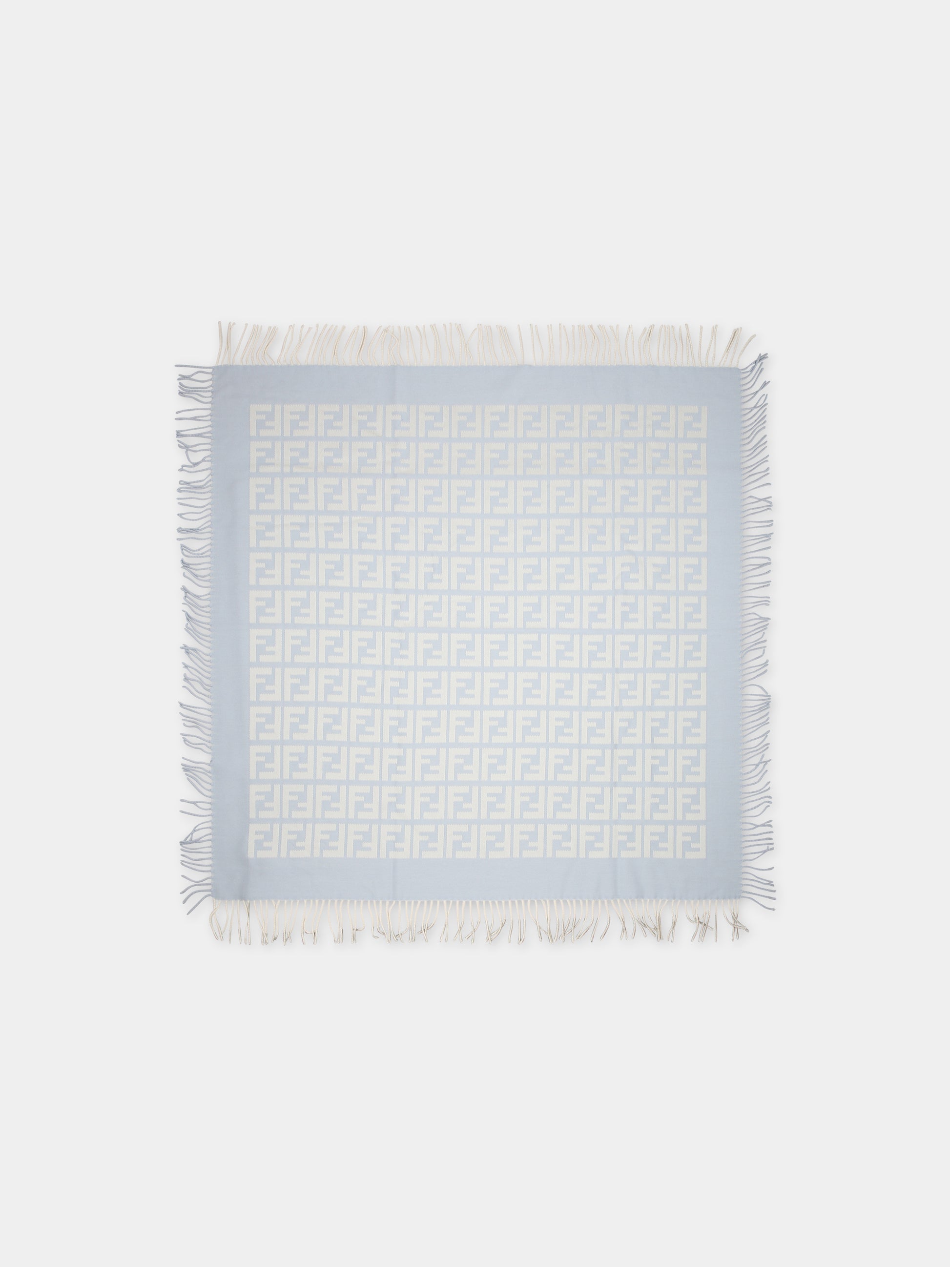 Coperta celeste per neonato con doppia F,Fendi Kids,BUJ222 AKJL F0DNA