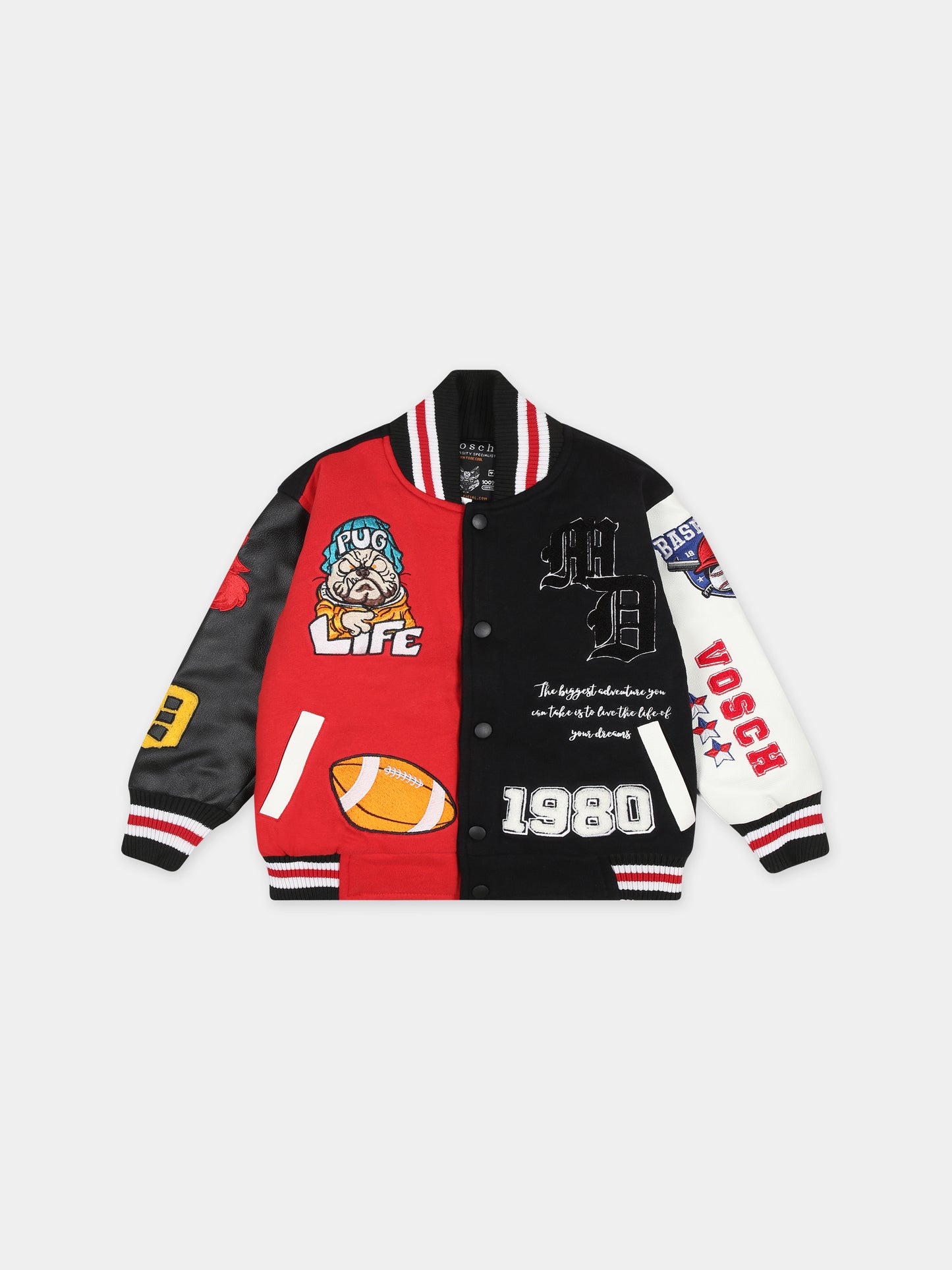 Bomber multicolor per neonati con ricami e logo,Vosch,VDC001