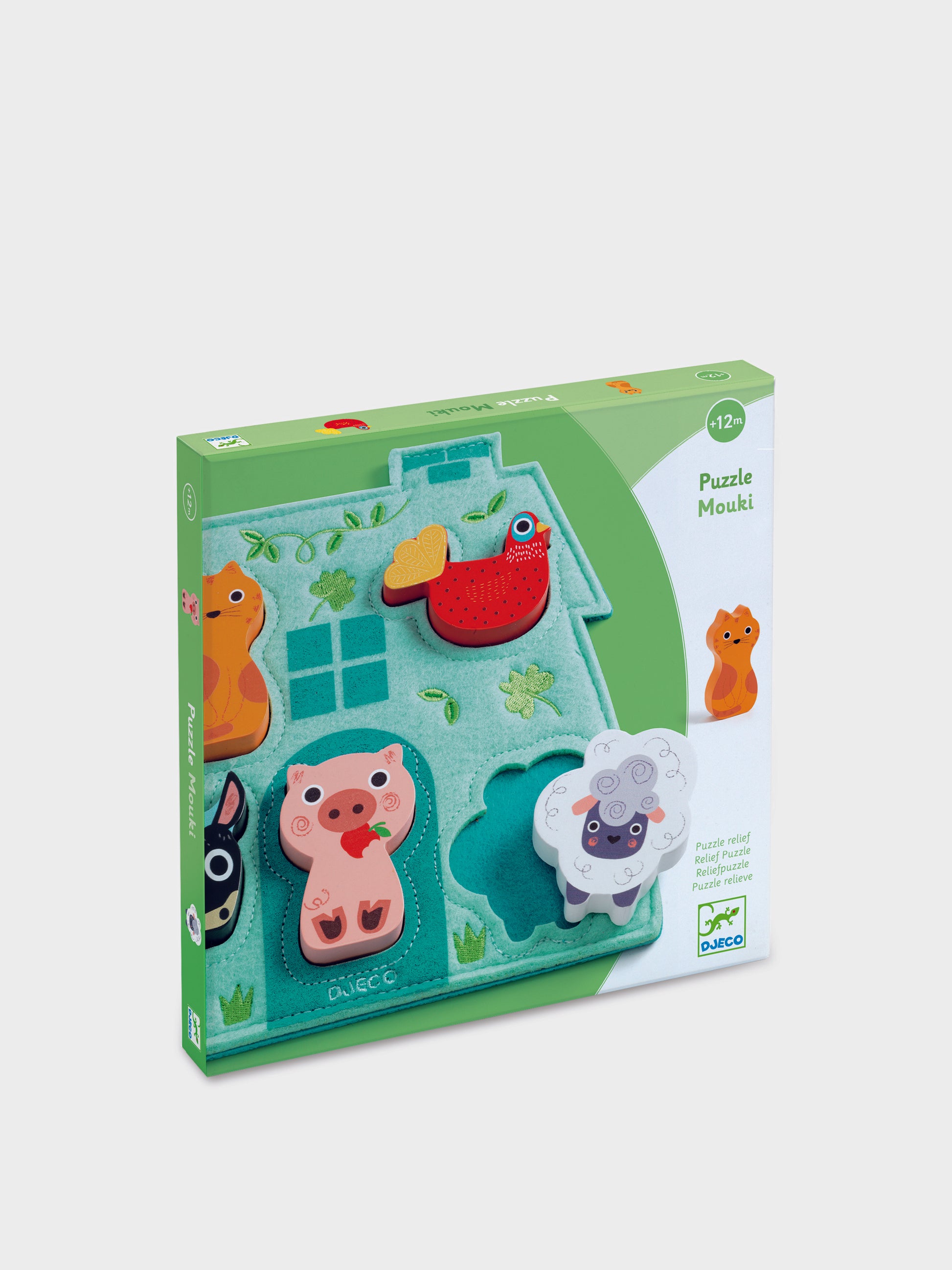 Puzzle multicolor per bambini con animali,Djeco,DJ01072