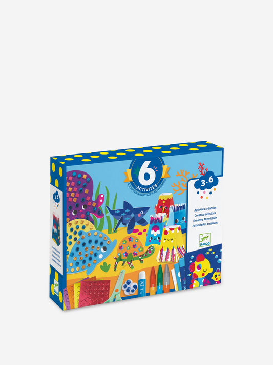 Kit multicolor per bambini con animali marini,Djeco,DJ09294