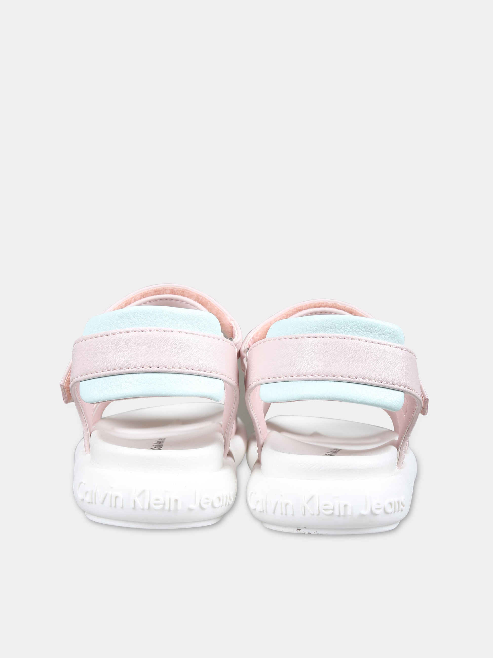 Sandali rosa per bambina con logo,Calvin Klein Kids,V1A2 80818 1599302