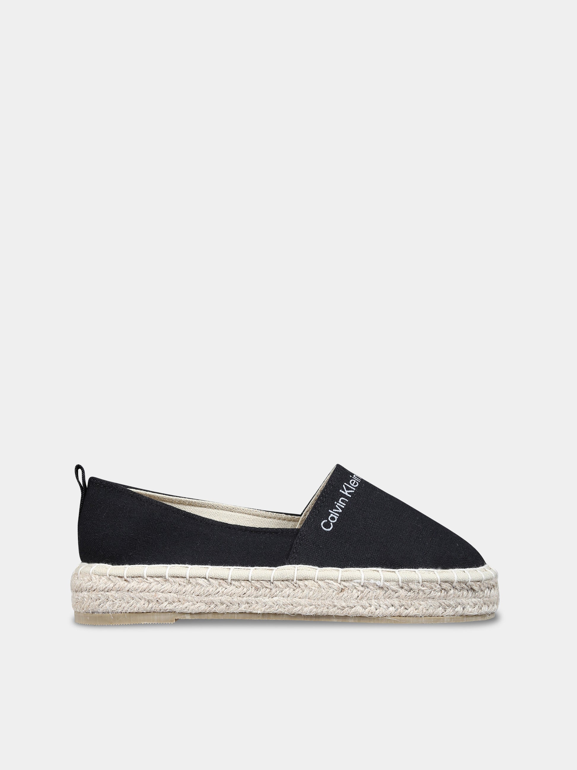 Espadrillas nere per bambina con logo,Calvin Klein Kids,V3A7 80838 0048999